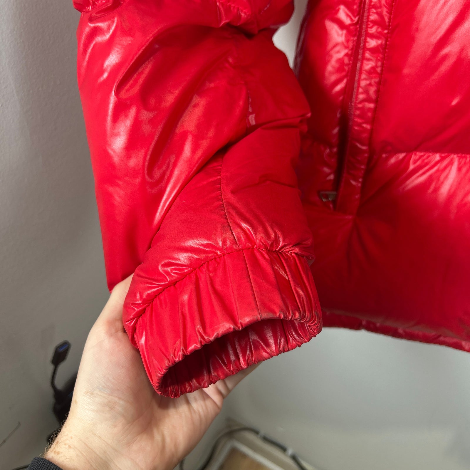 Moncler Gary Giubbotto Patched Red Puffer Size 6