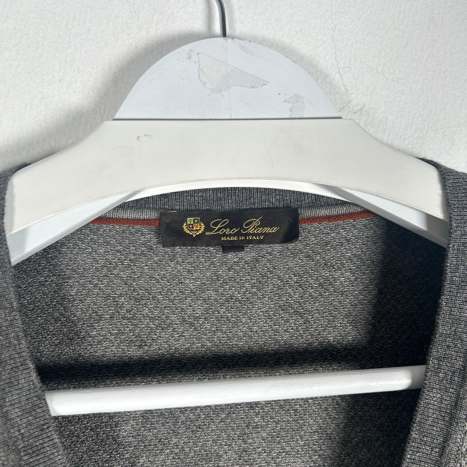Loro Piana Grey Knit Cardigan Size 50