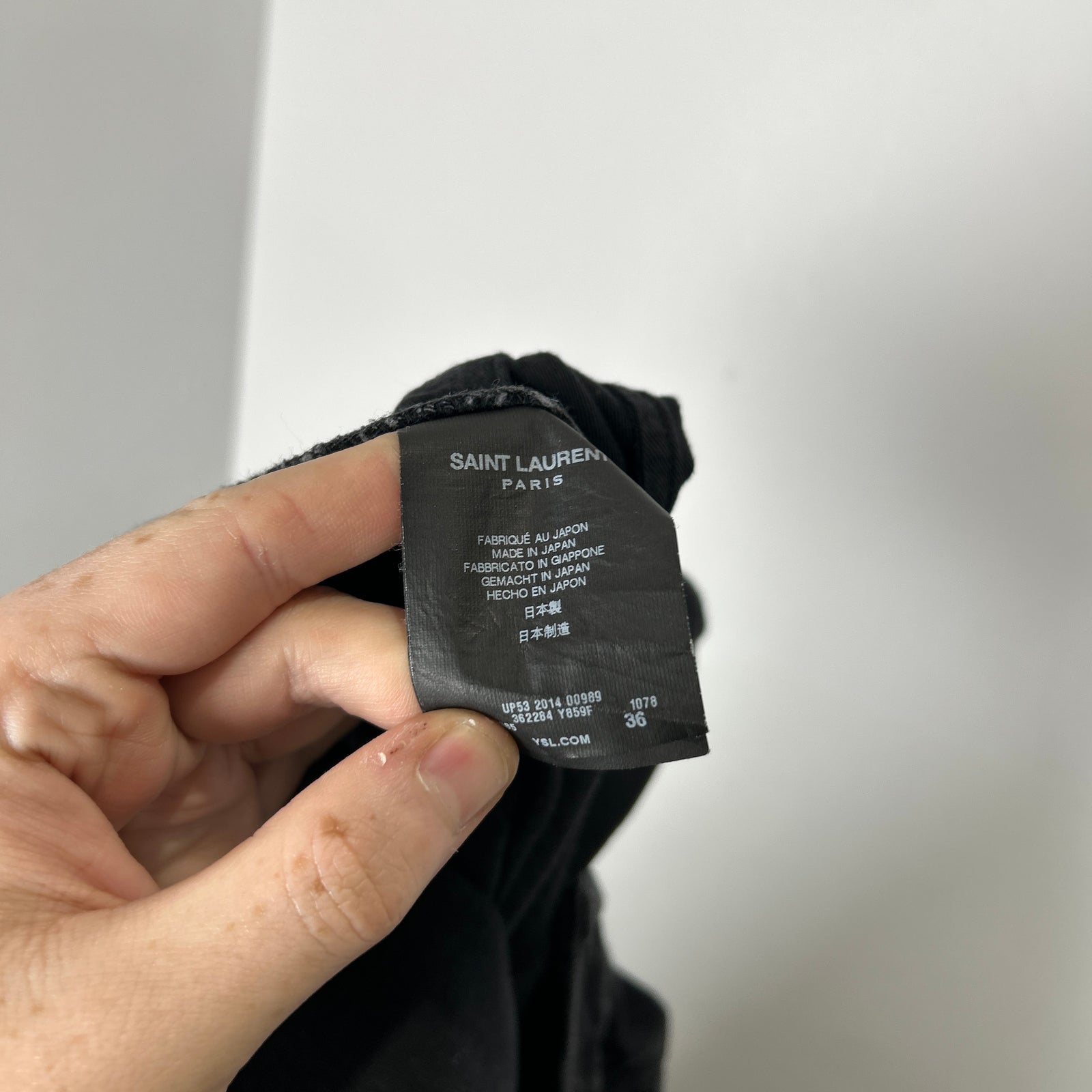 Saint Laurent Distressed Black Size 36