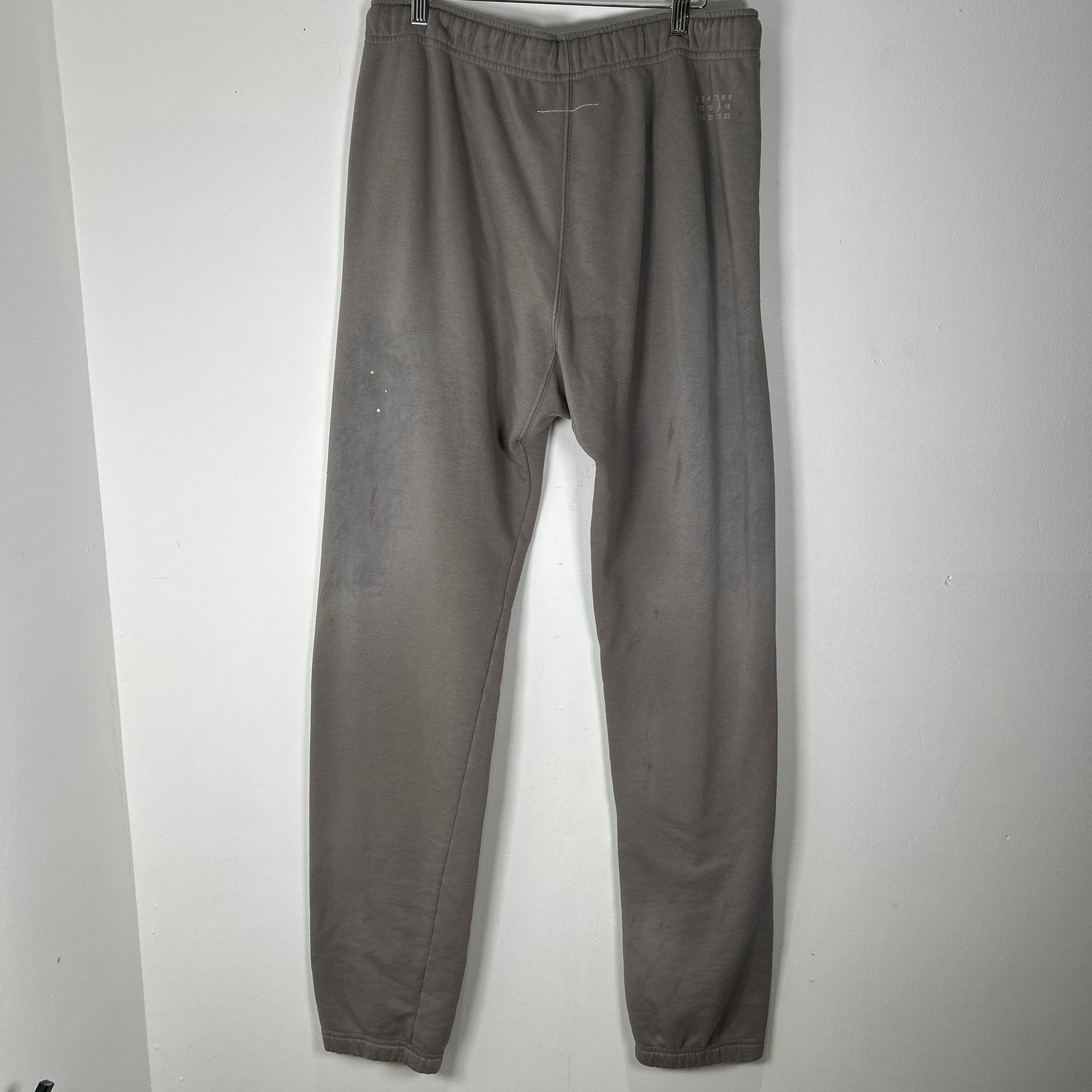 Maison Margiela 6 Paint Splatter Grey Sweat Pants Size L