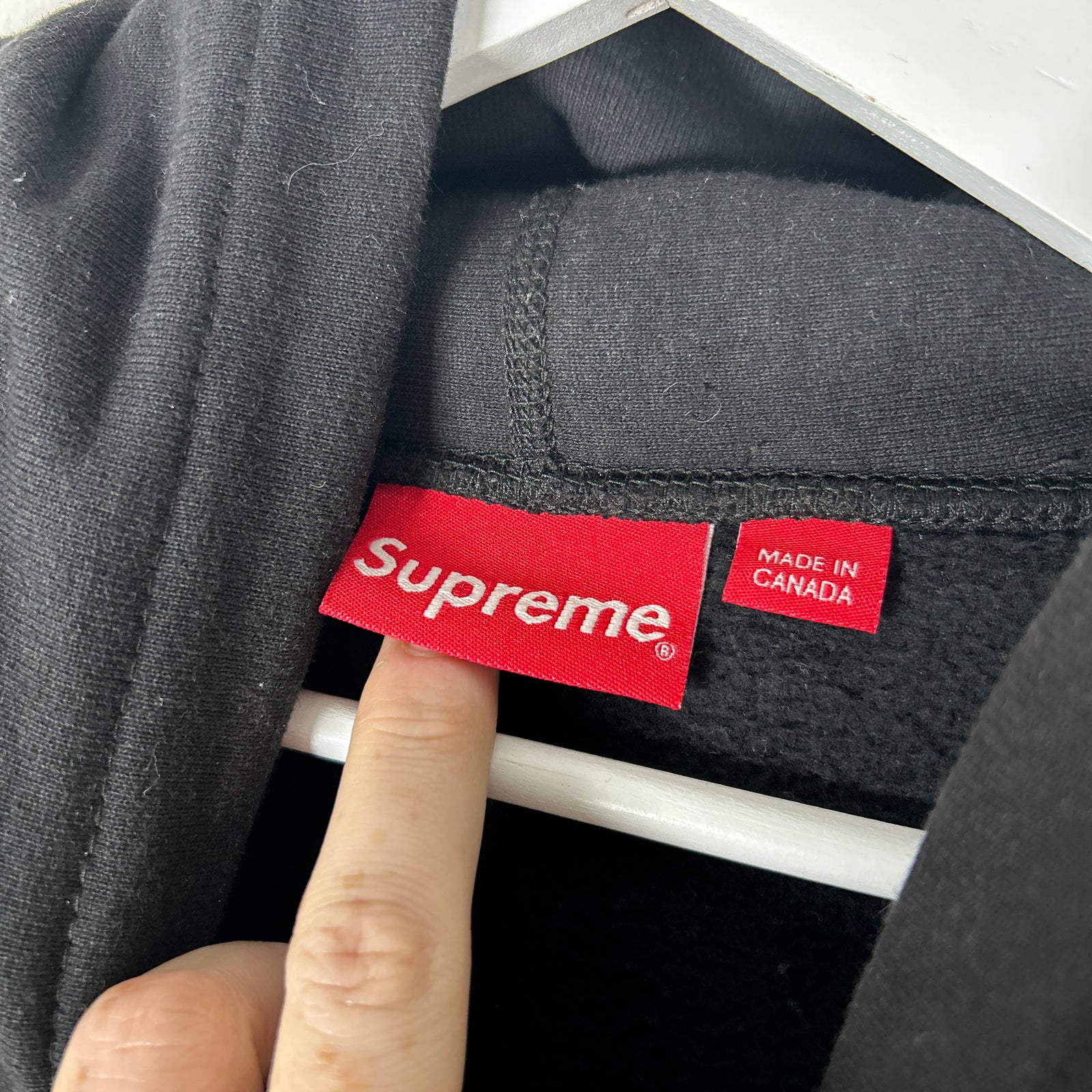Supreme Swarovski Crystal Box Logo Black Hoodie Size L