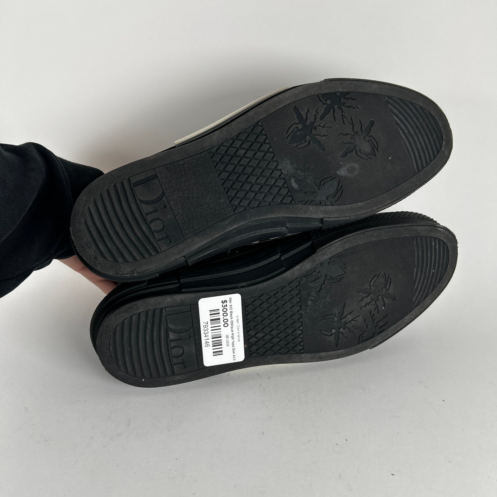 Dior B23 Black Oblique High Tops Size 43.5