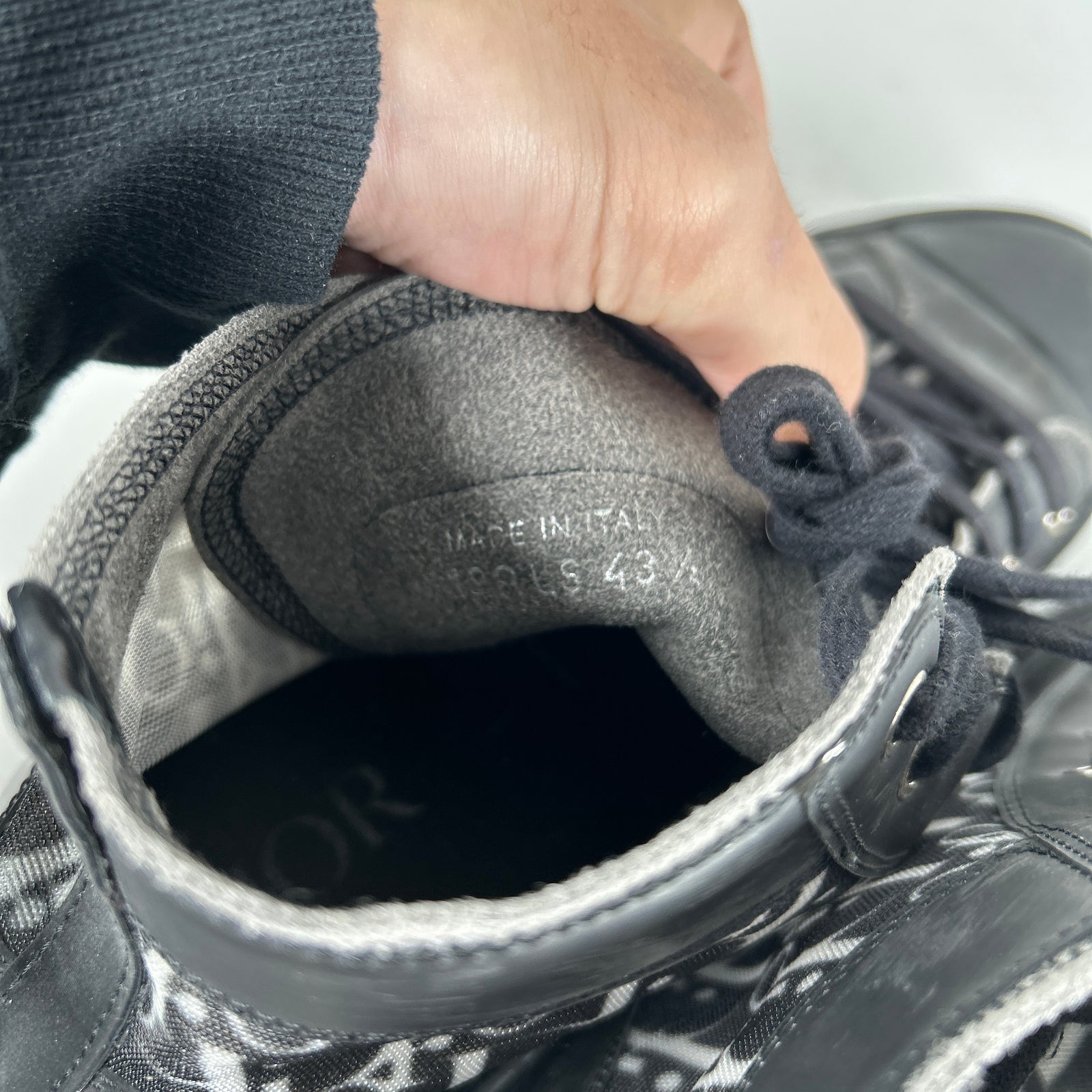 Dior B23 Black Oblique High Tops Size 43.5