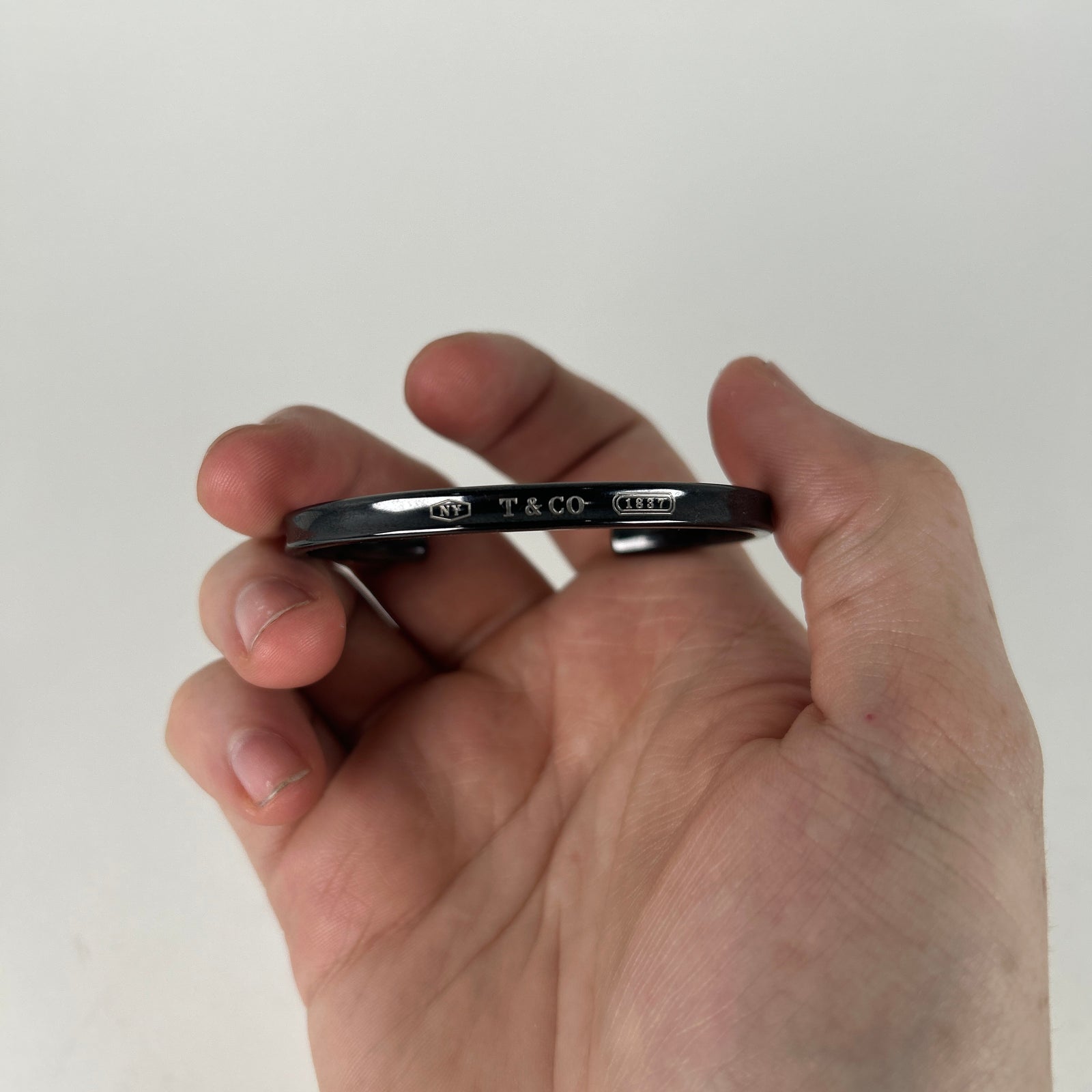 Tiffany & Co 1837 Midnight Titanium Cuff Braclet