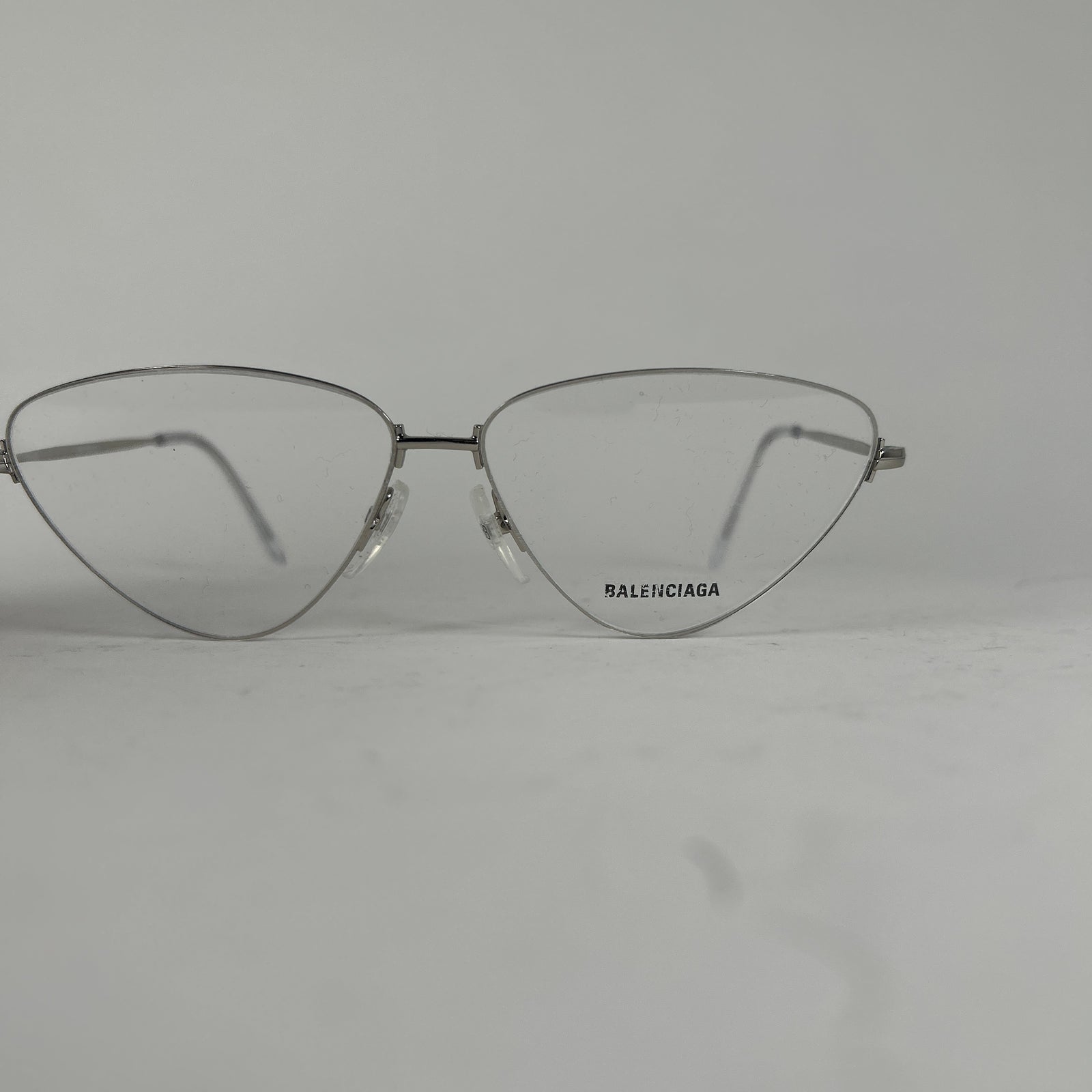 Balenciaga Shiny Silver Opticals Glasses