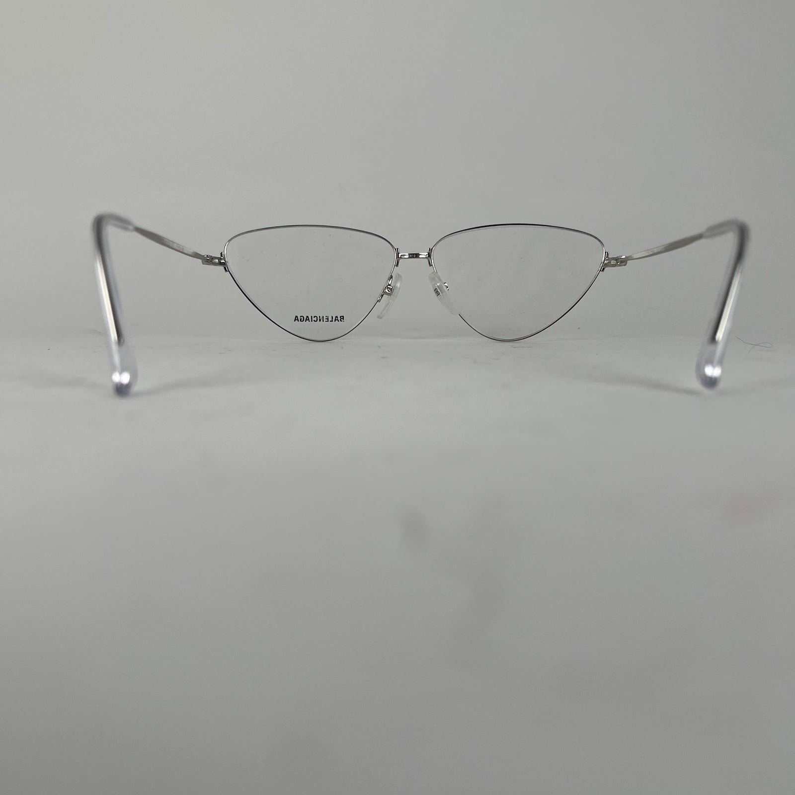 Balenciaga Shiny Silver Opticals Glasses