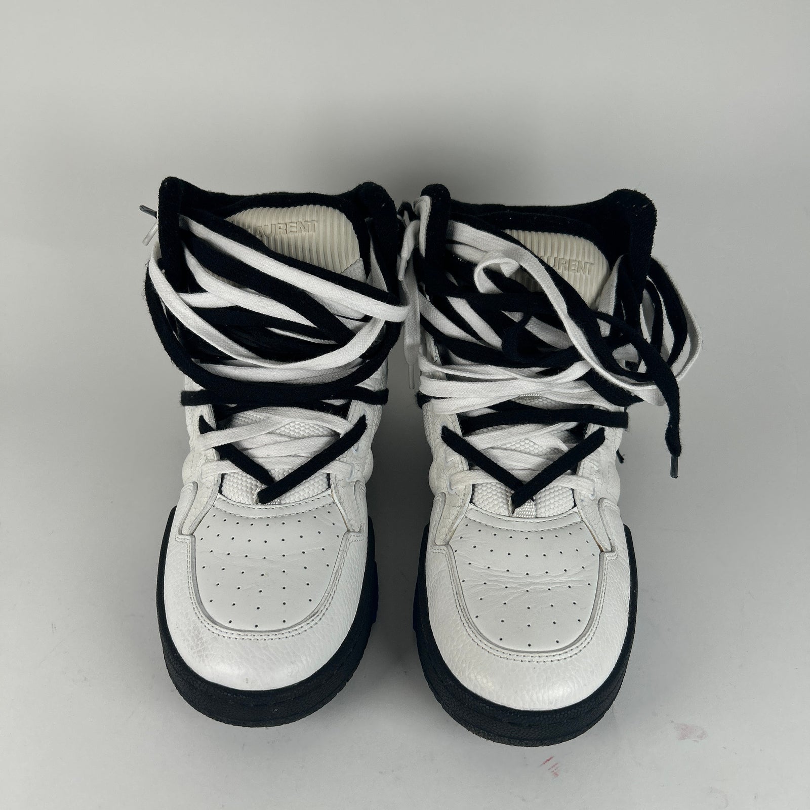 Saint Laurent Cure High 'White Black Blue' High Tops Size 41.5
