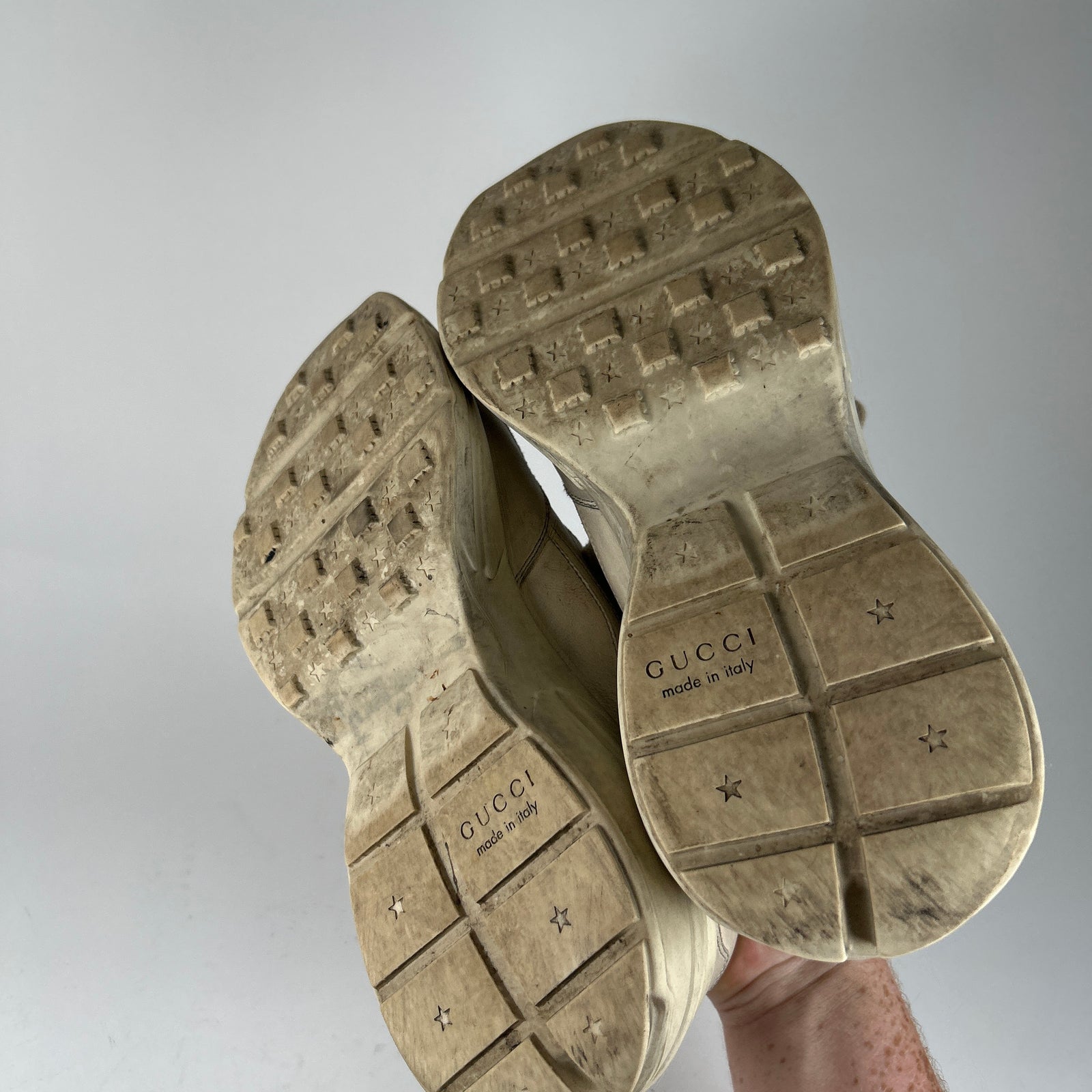 Gucci White Rython Size 8.5