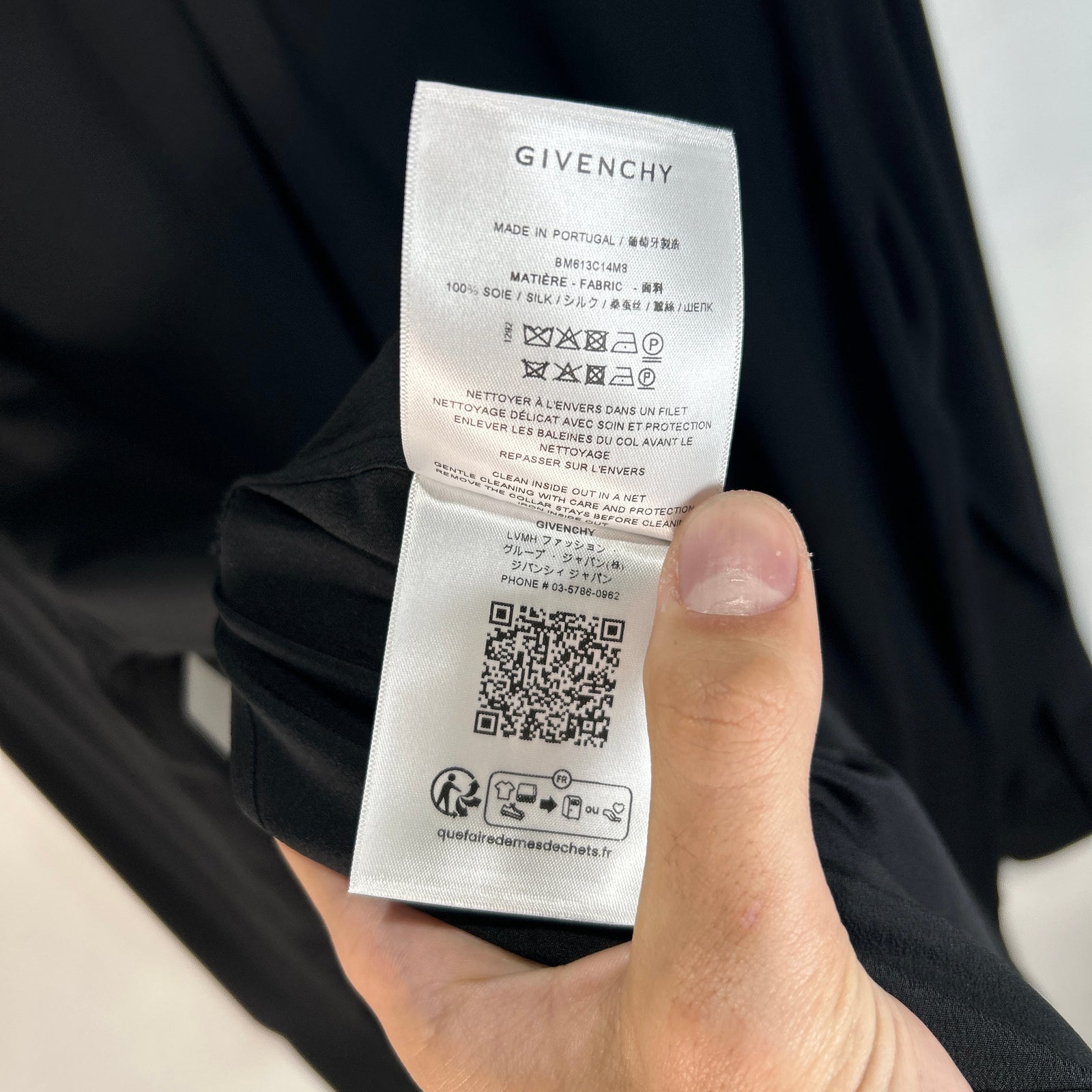 Givenchy Silk Tuxedo Shirt Size M