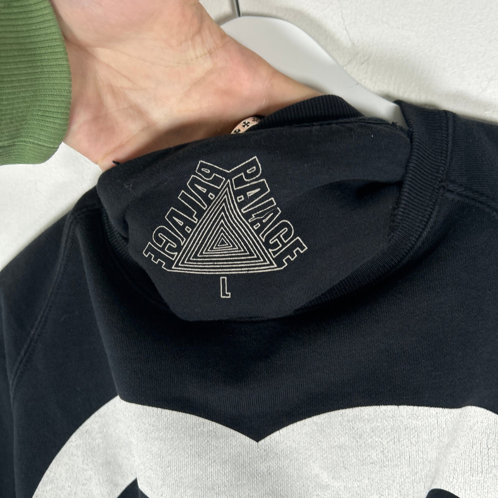 Palace 'Chanel' Logo Black Crewneck Size L