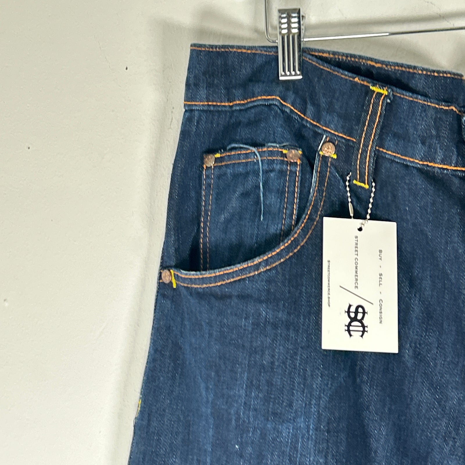 Evisu Leather Motif Jeans Size 34