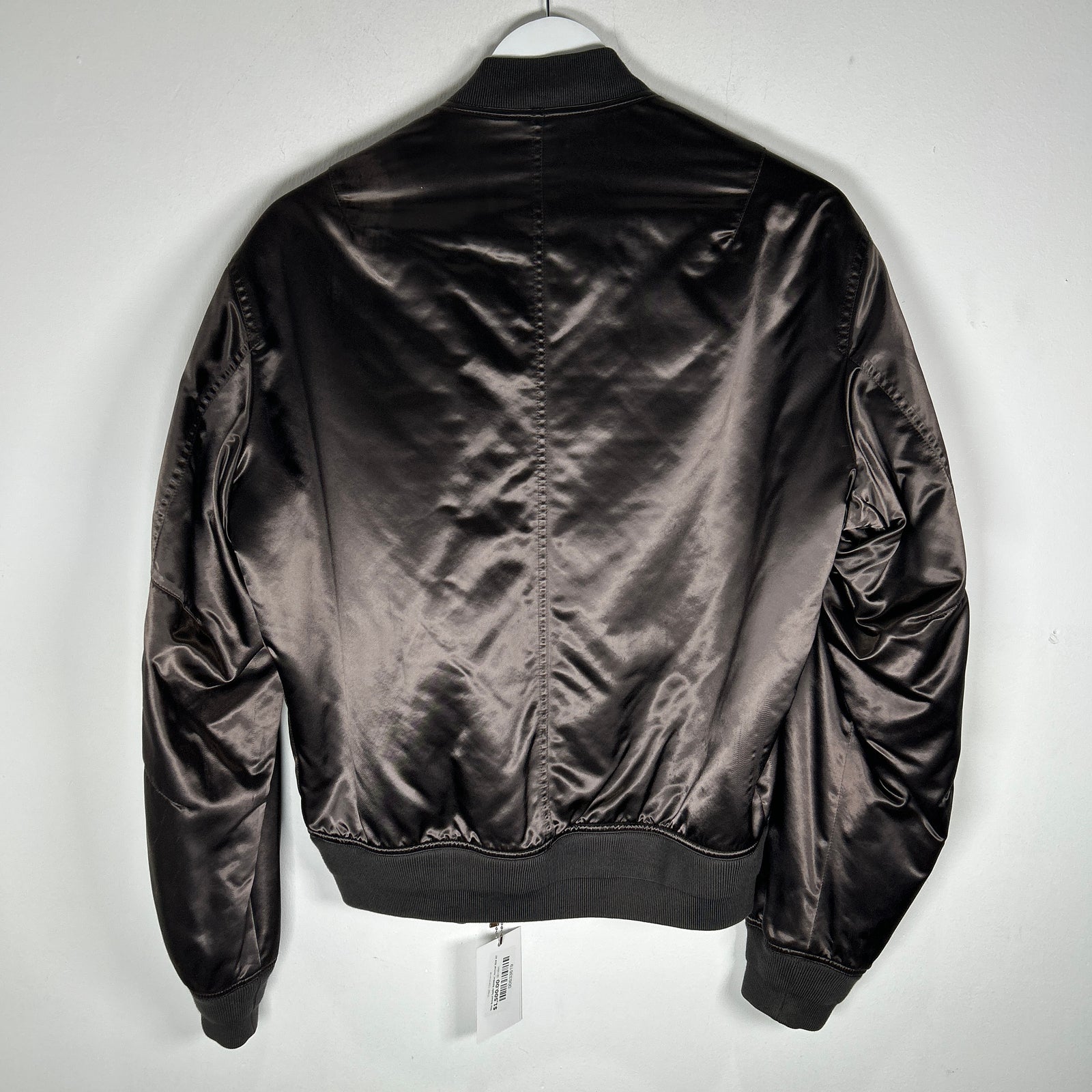 Dior Brown Satin Bomber Jacket Size 46