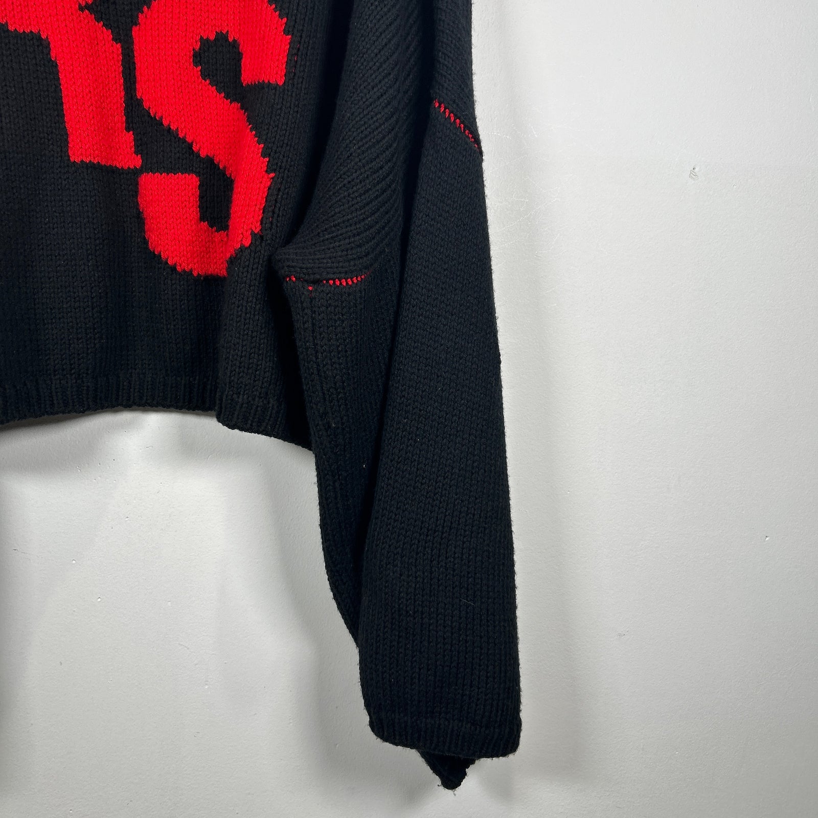 Raf Simons 'Love New York RS' Cropped Knit Sweater Size S