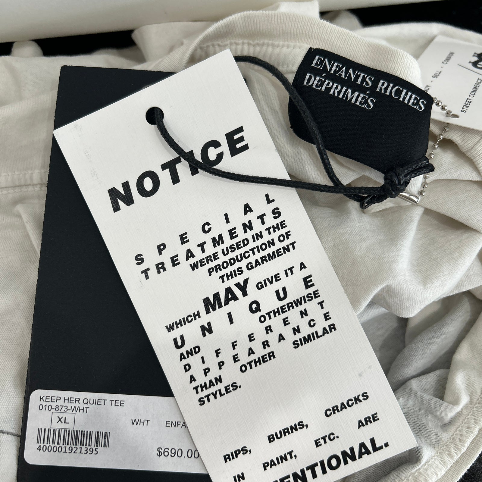 Enfant Riches Deprimes 'Keep Her Quiet' Graphic T-Shirt Size XL