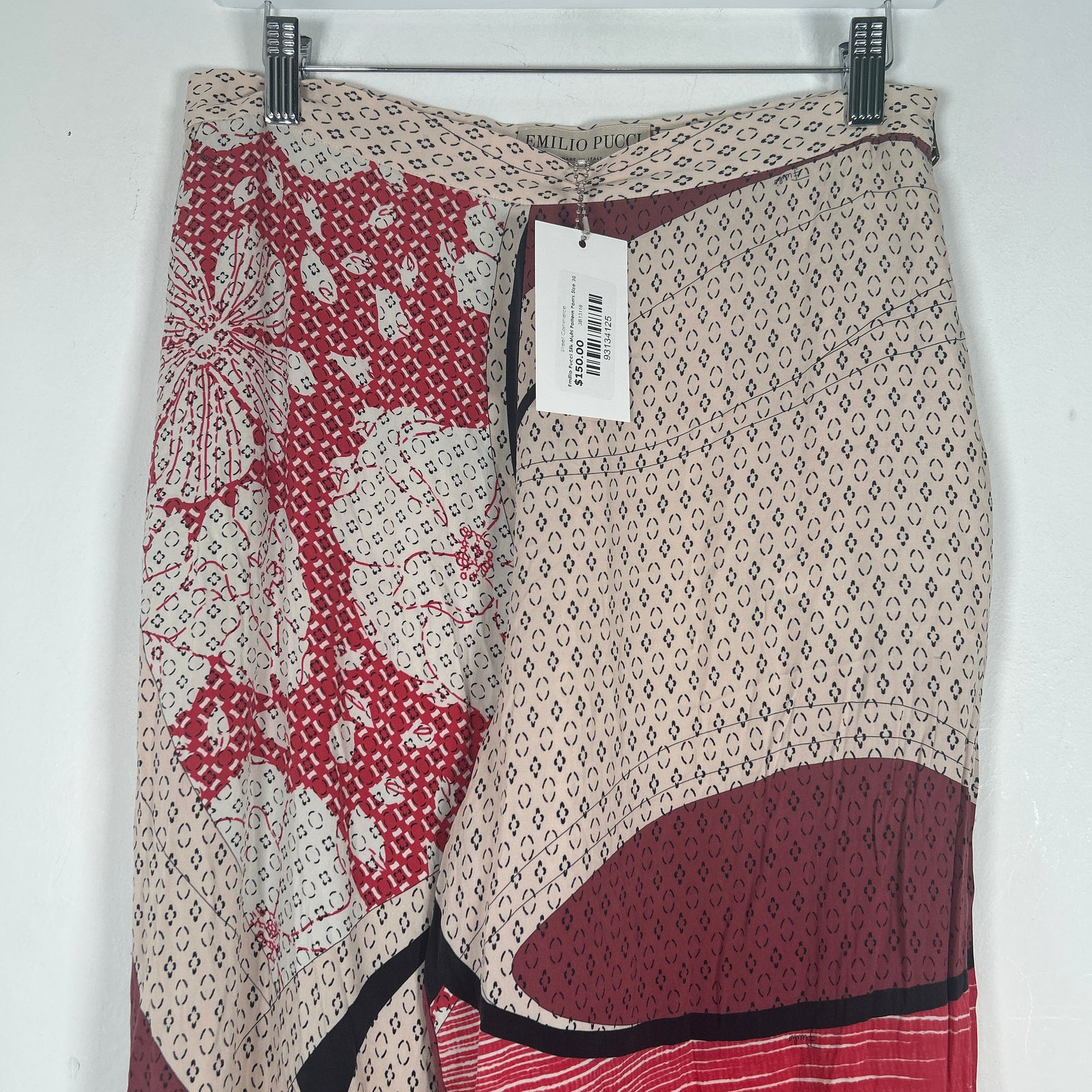 Emillio Pucci Silk Multi Pattern Pants Size 30