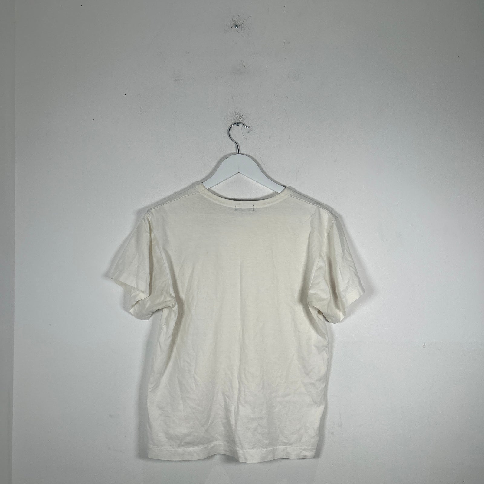 Comme Des Garcon Homme Plus Logo White T-Shirt Size S