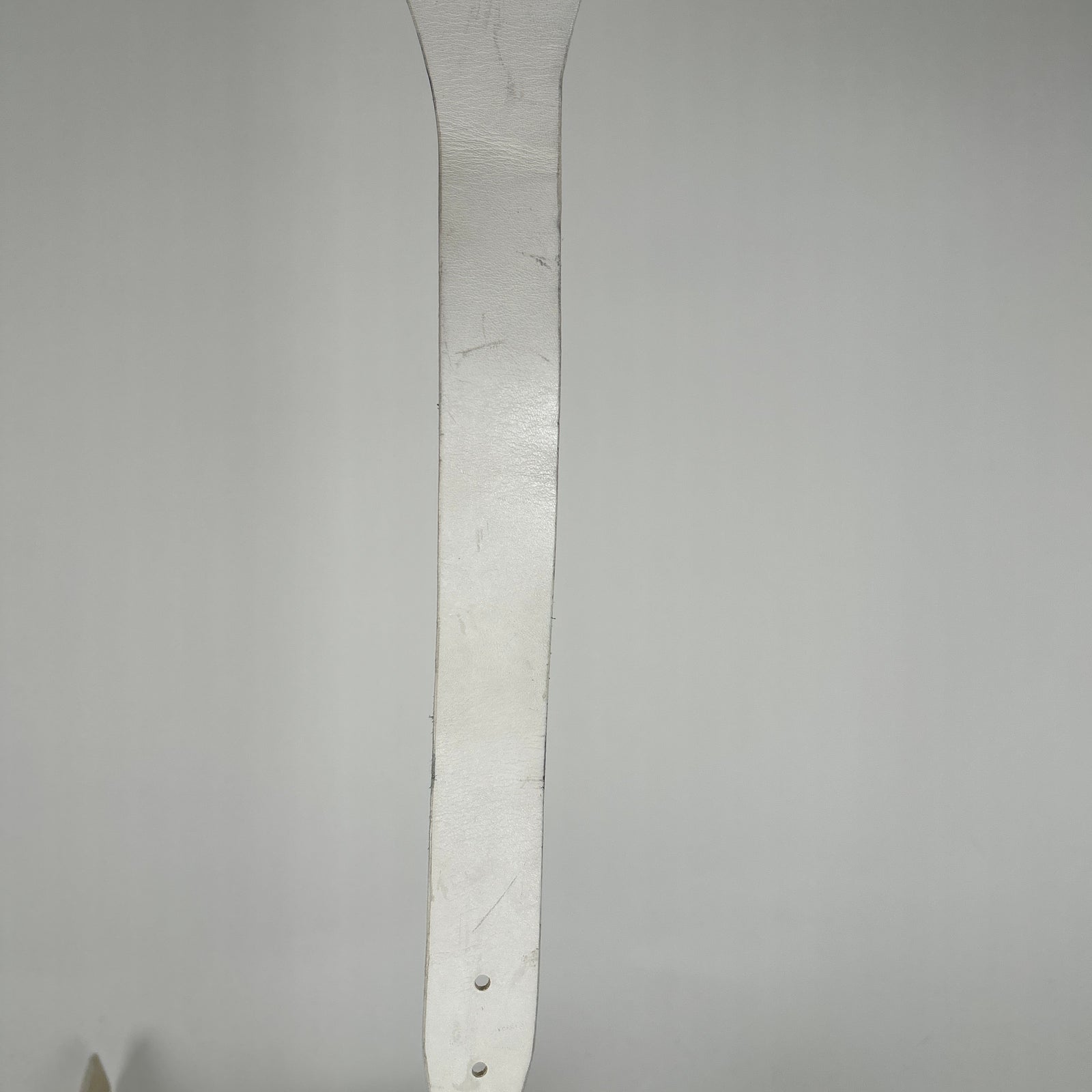 Ann Demeulemeester White Leather Extended Strap Belt Size 32