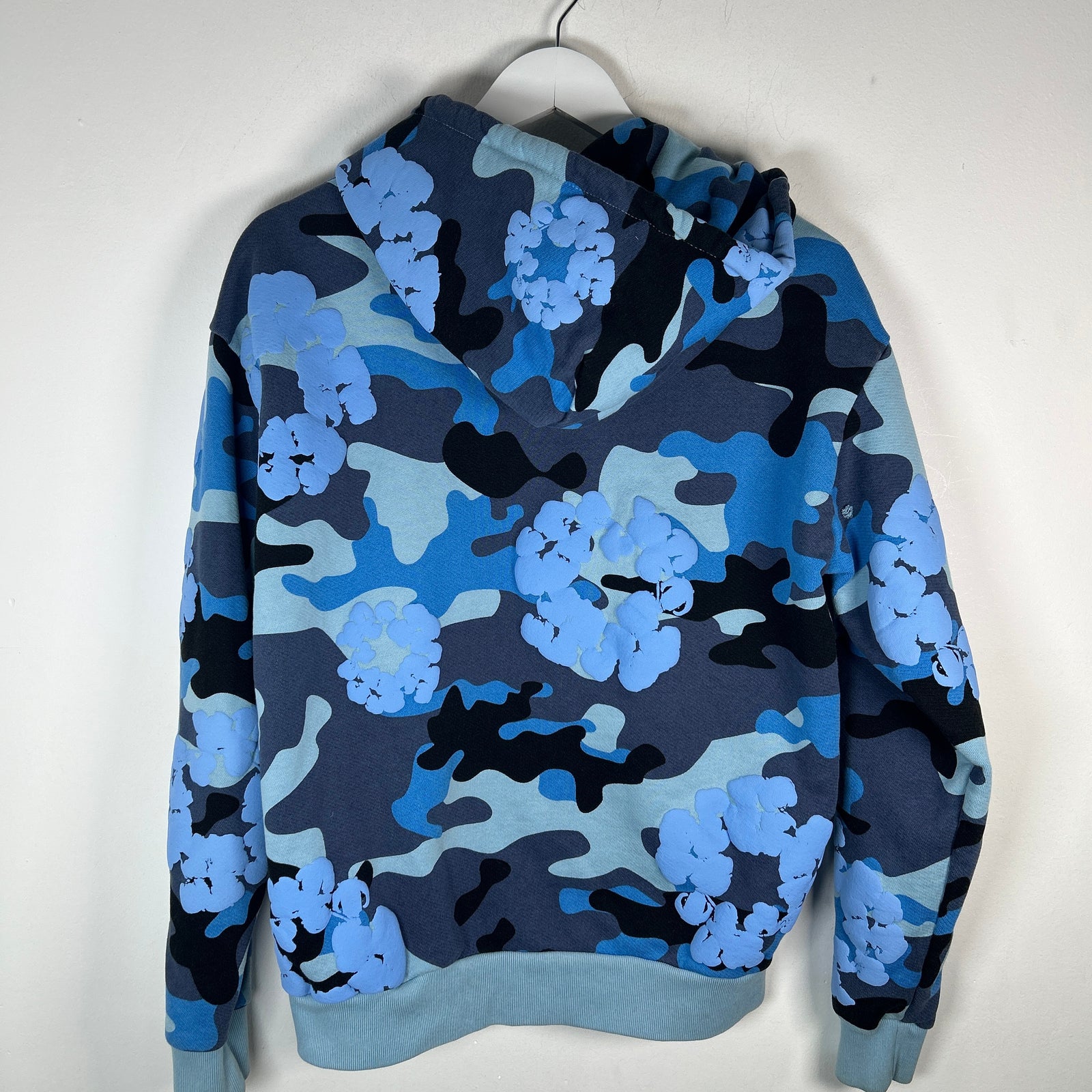 Denim Tears Blue Camo Wreath Zip Up Hoodie Size M