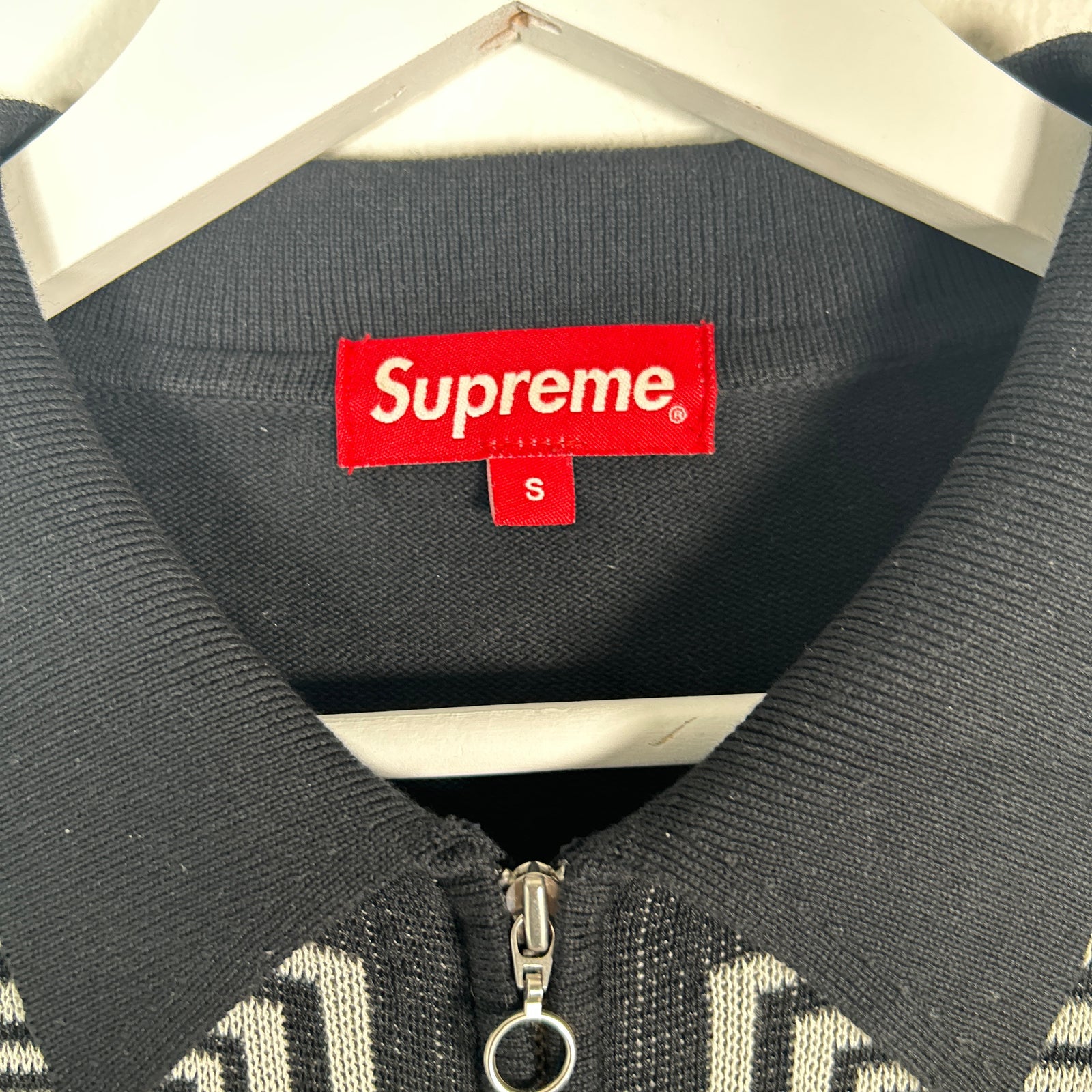 Supreme SS17 Weave Knit Zip Polo Size S