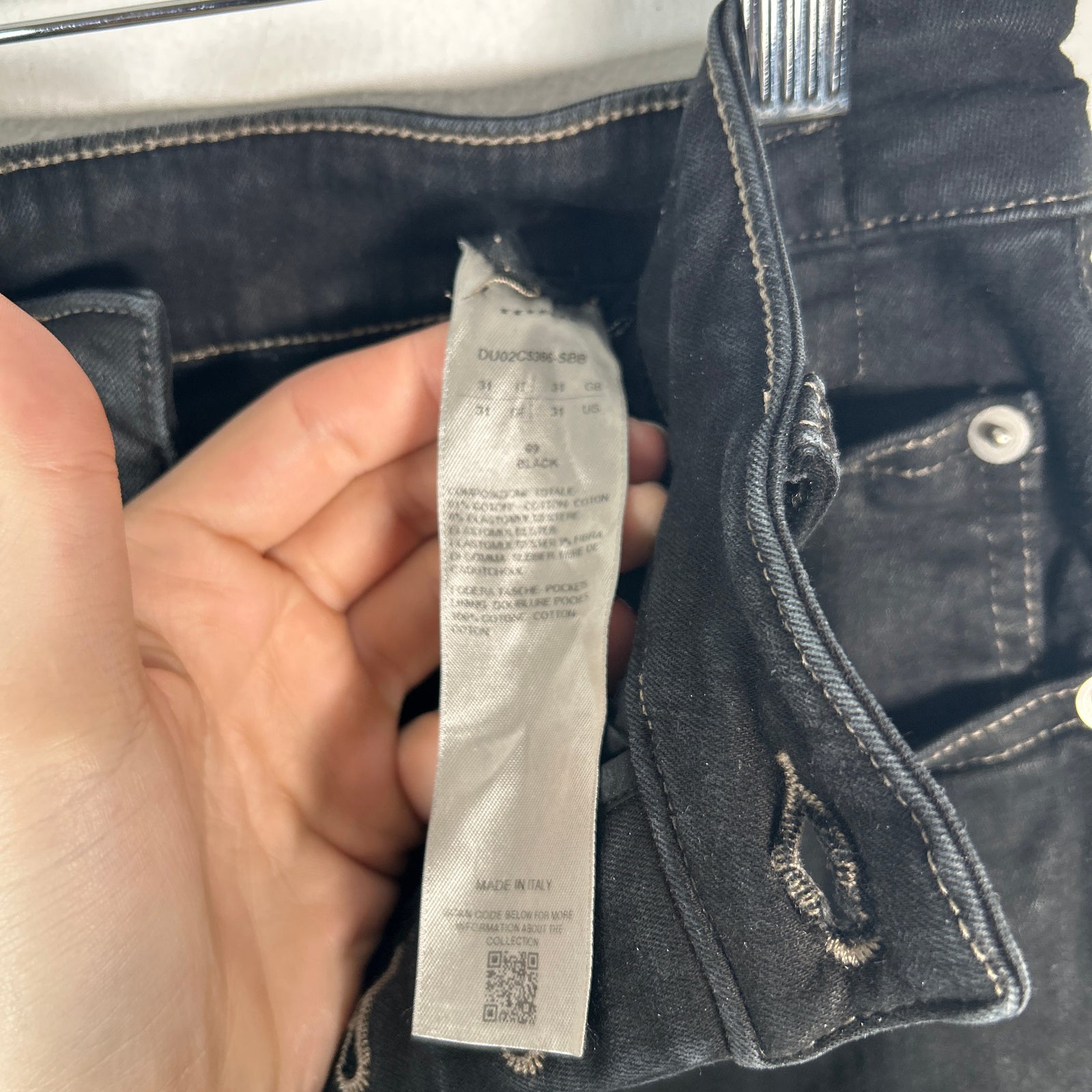 Rick Owens Detroit Cut Black Jeans Size 31