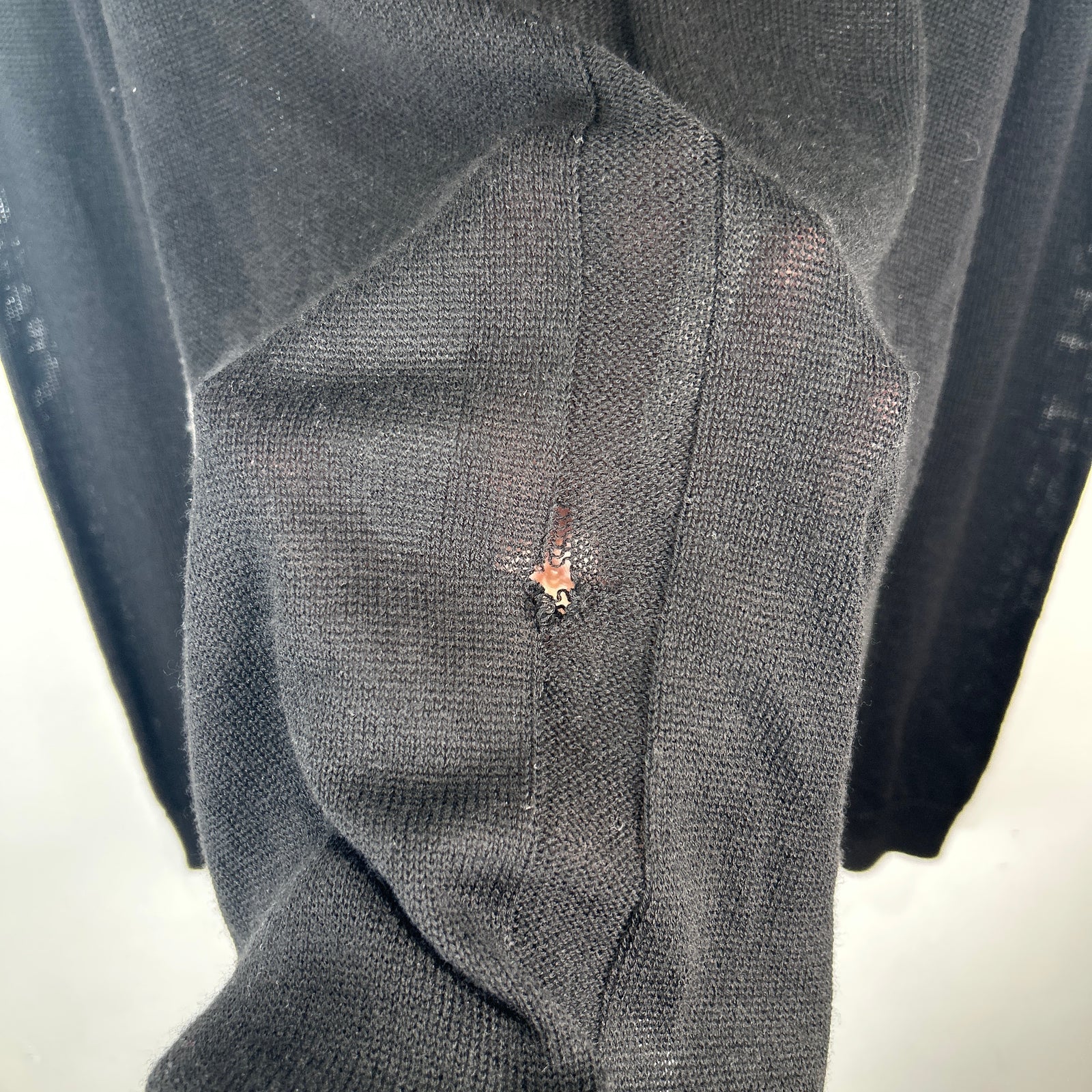Rick Owens SS22 Black Line Knitted Long-Sleeve Shirt Size M