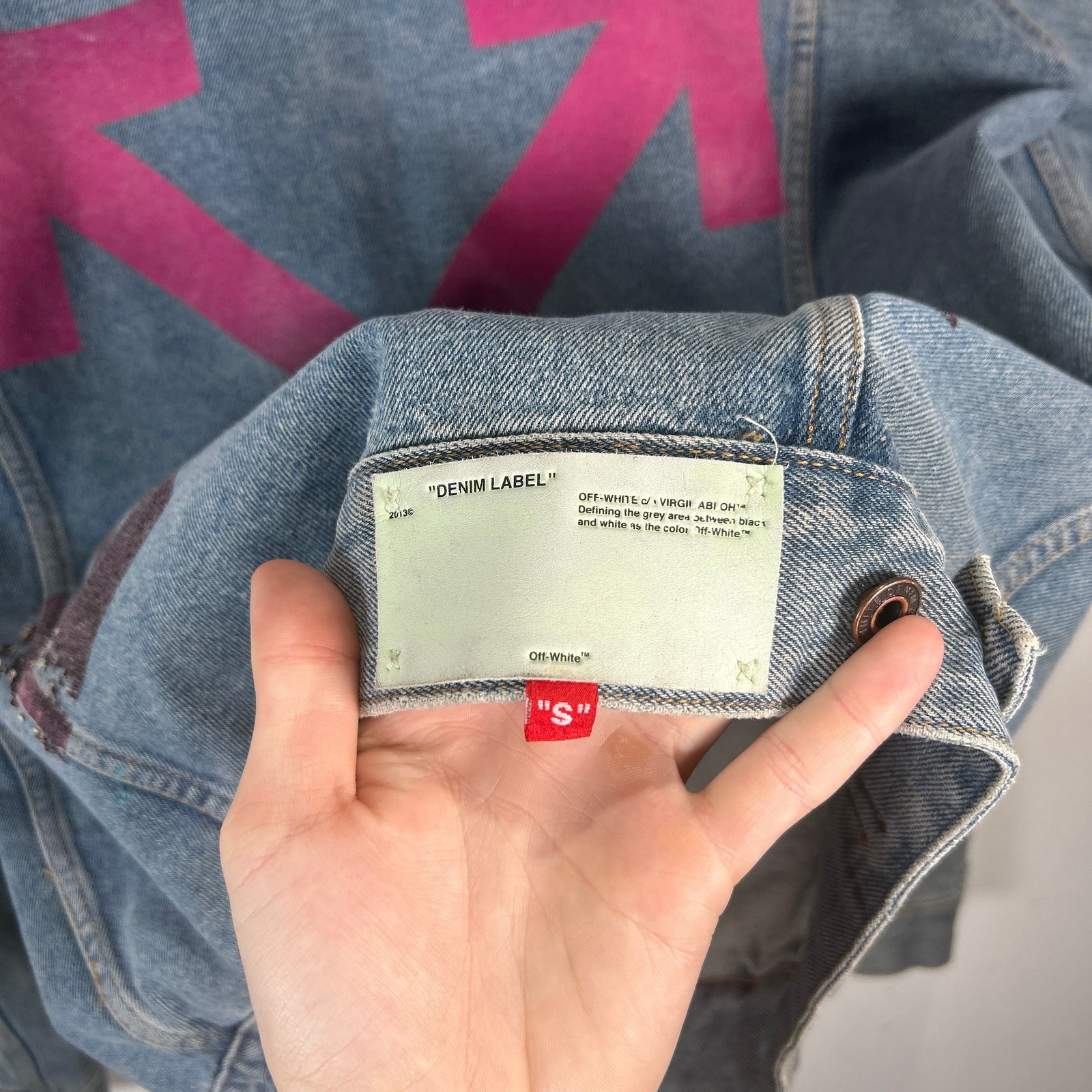 Off-White Gradient Arrows Denim Jacket Size L