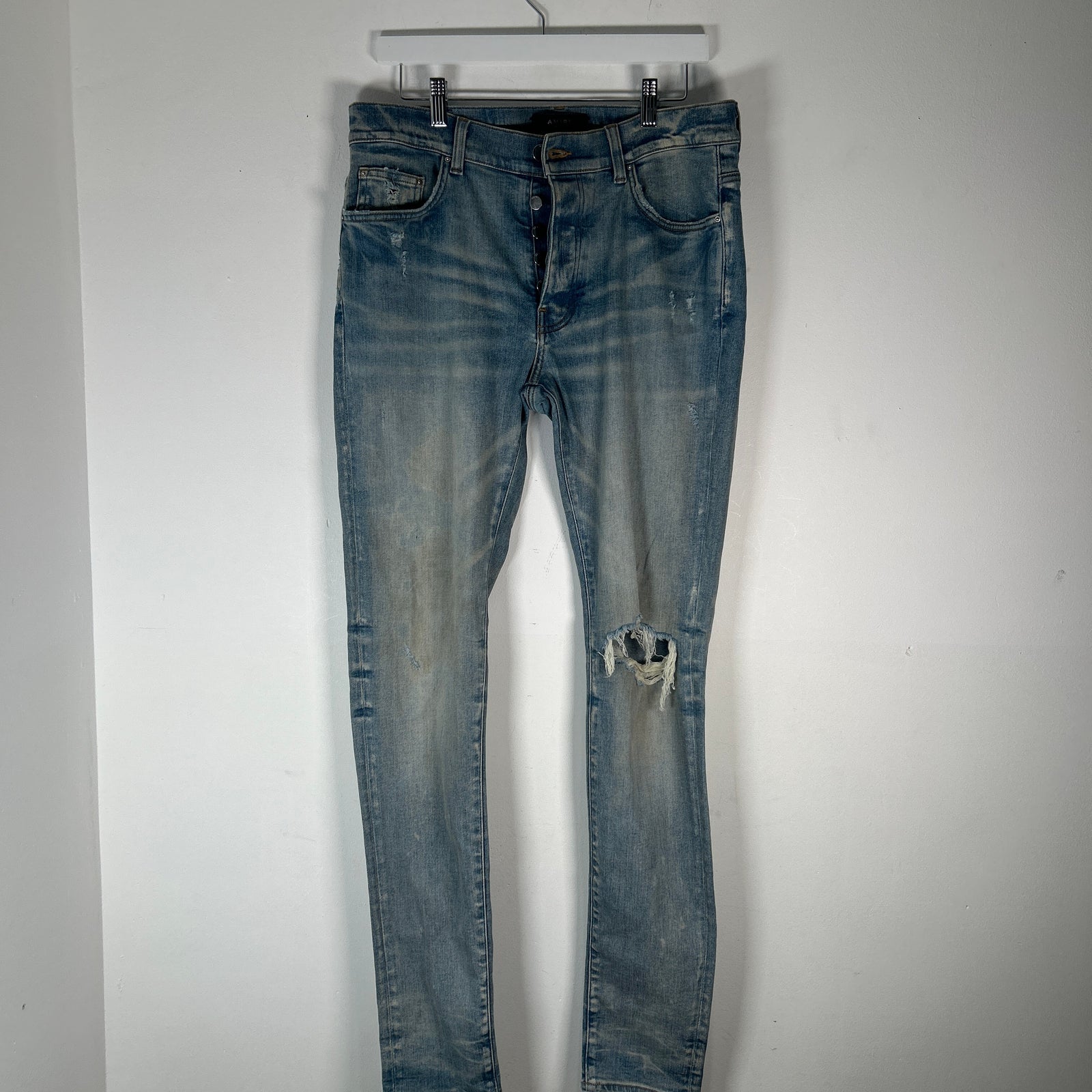 Amiri Distressed Blue Wash Jeans Size 33