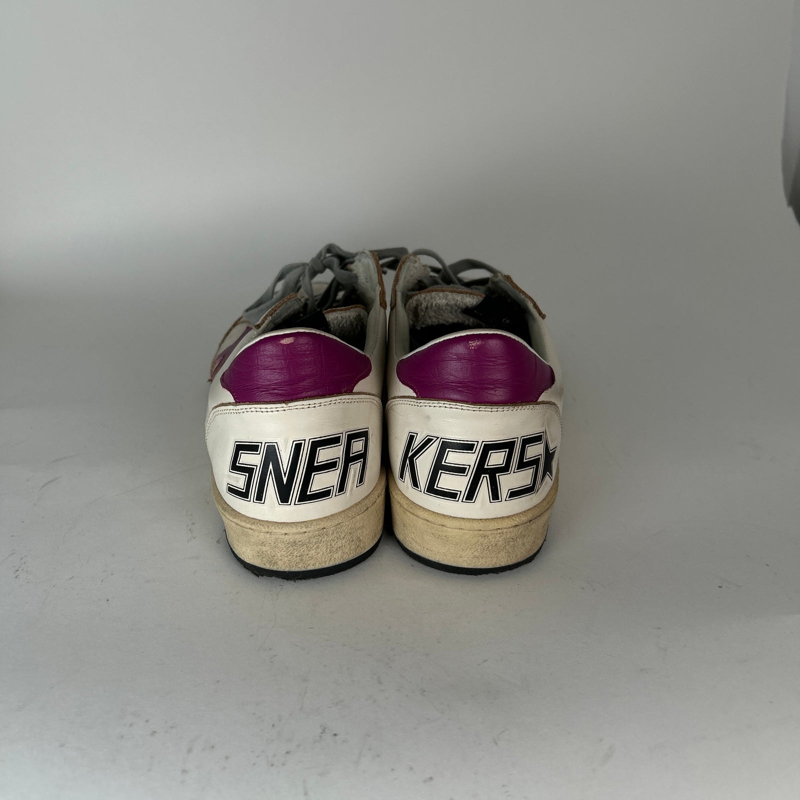 Golden Goose Purple/Cream Ball Star Low-Top Size 10