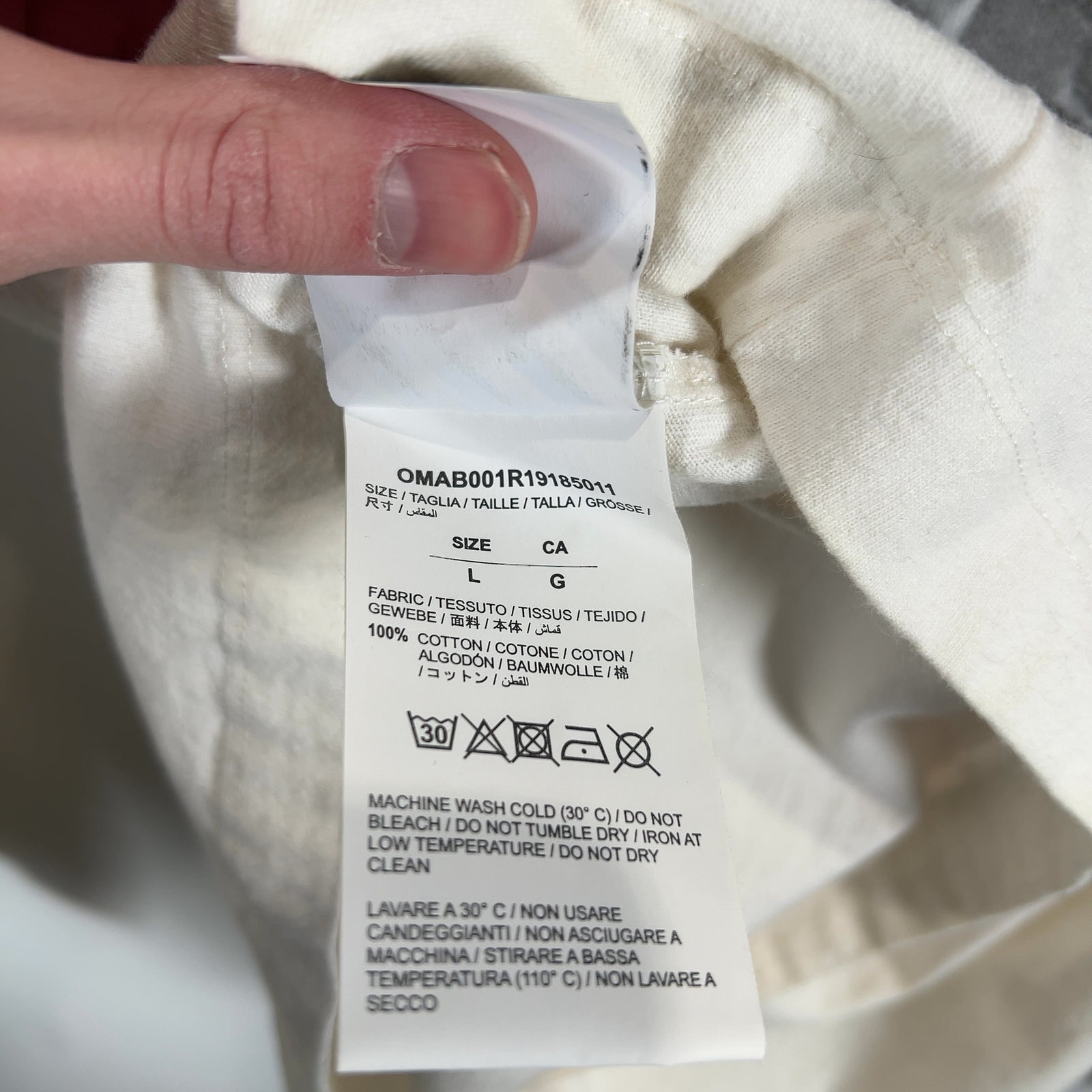 Off-White 'Impressions' Long-Sleeve T-Shirt Size L