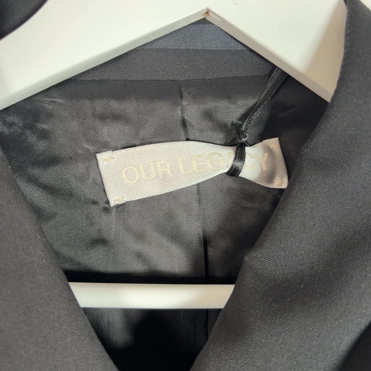 Our Legacy Black Worsted Wool Mini Jacket Light Jacket