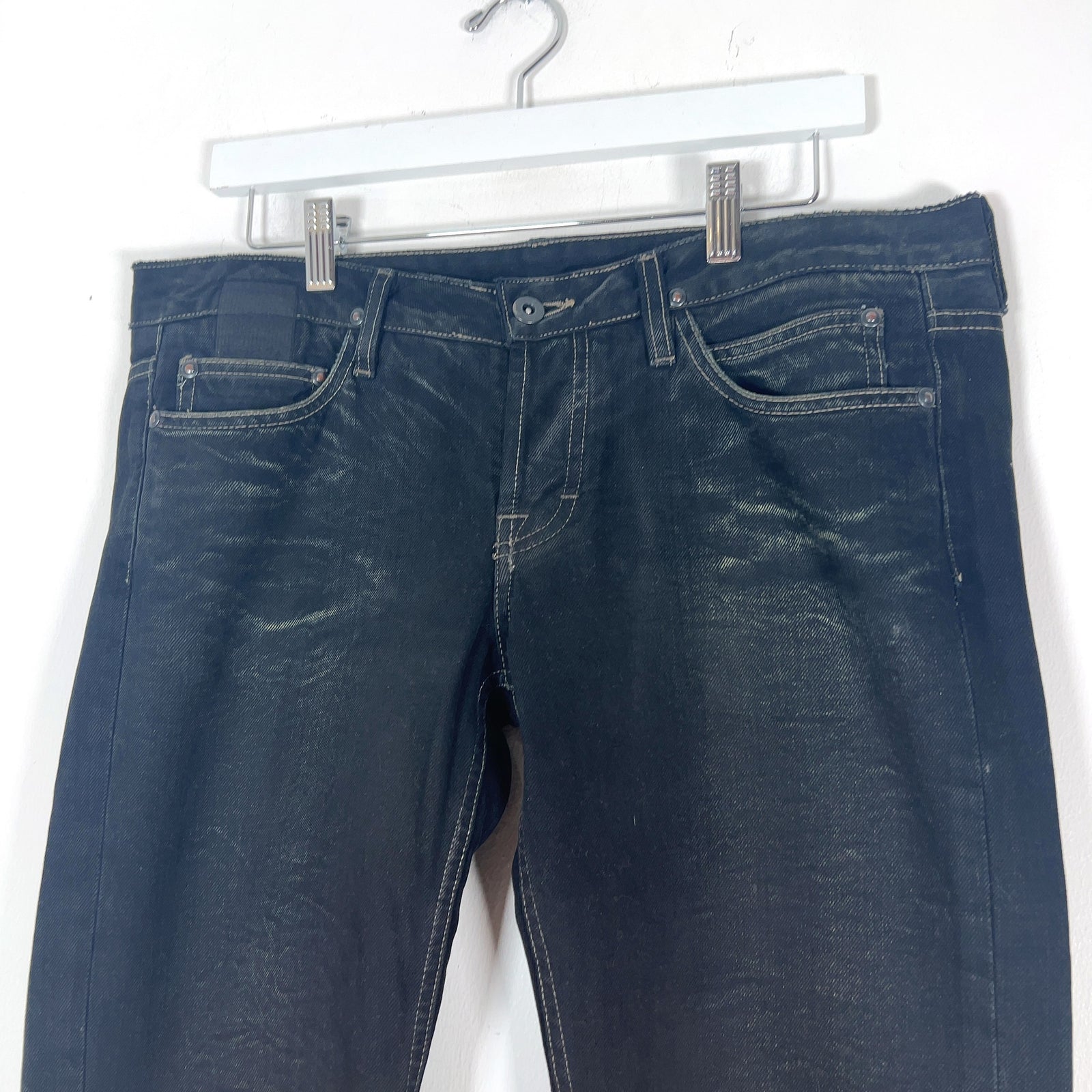 Rick Owens Slab Oil Faded Black Jeans