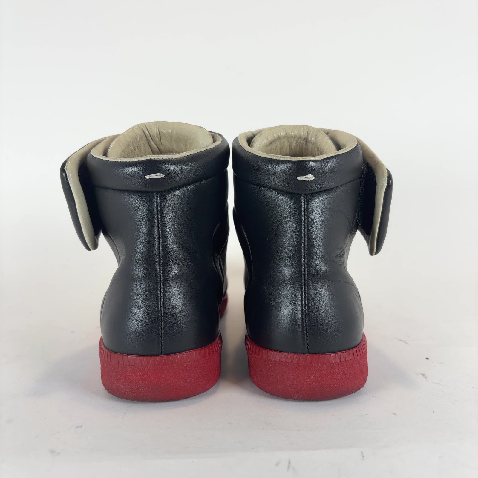 Maison Margiela Black/Red Leather High-Top Futures
