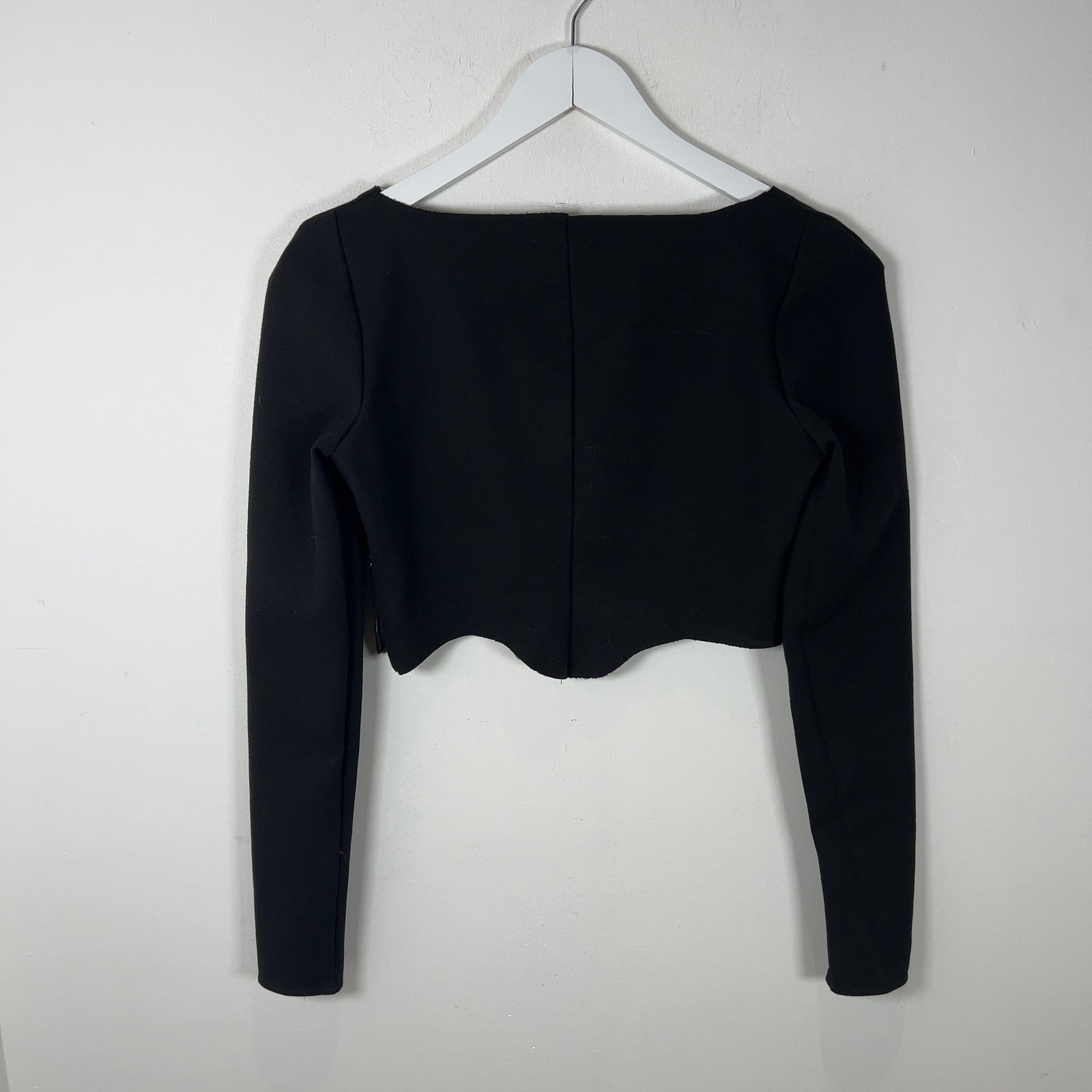 Staud Open Chest Zip-Up Long-Sleeve Longsleeve