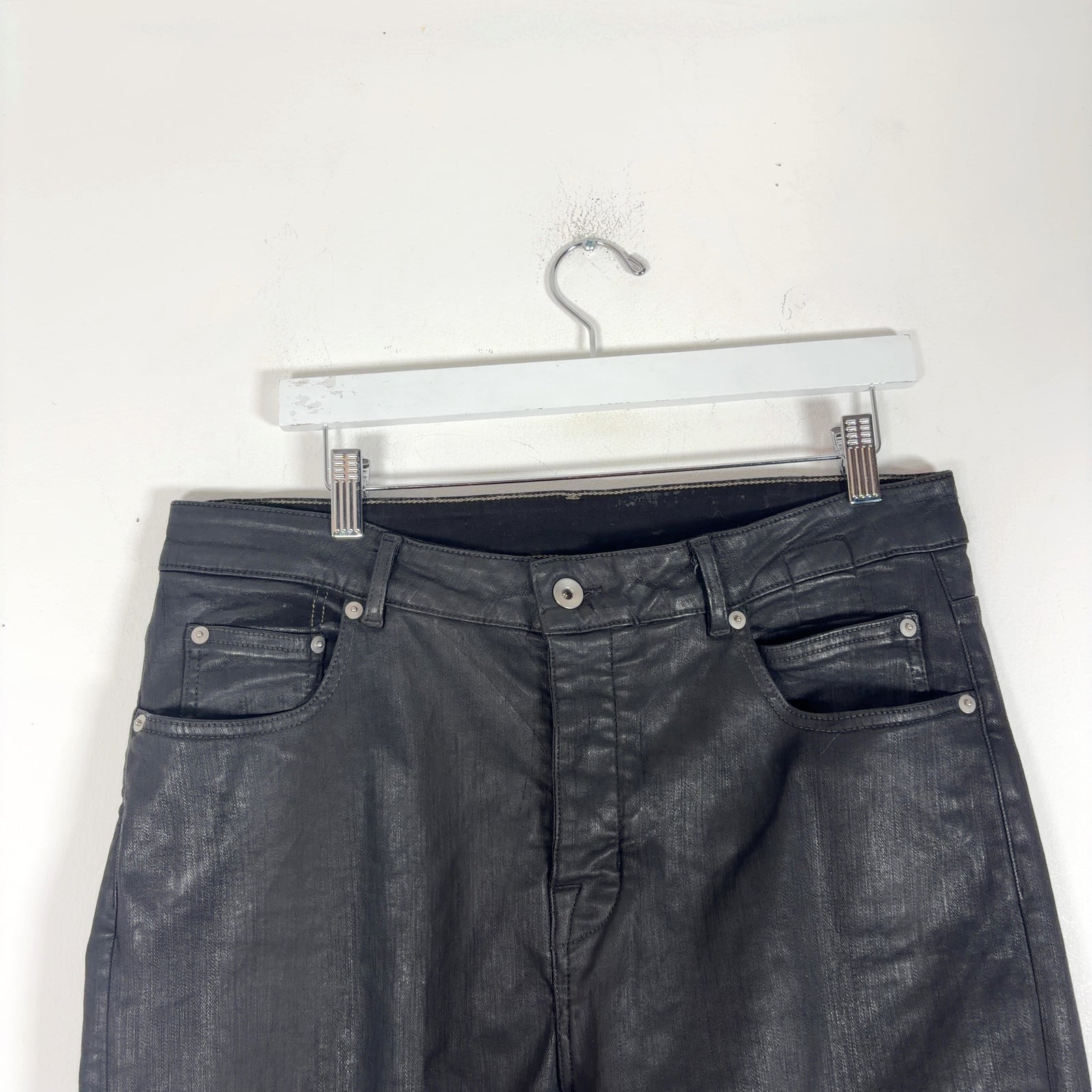 Rick Owens DRKSHDW Detroit Waxed Denim Jeans