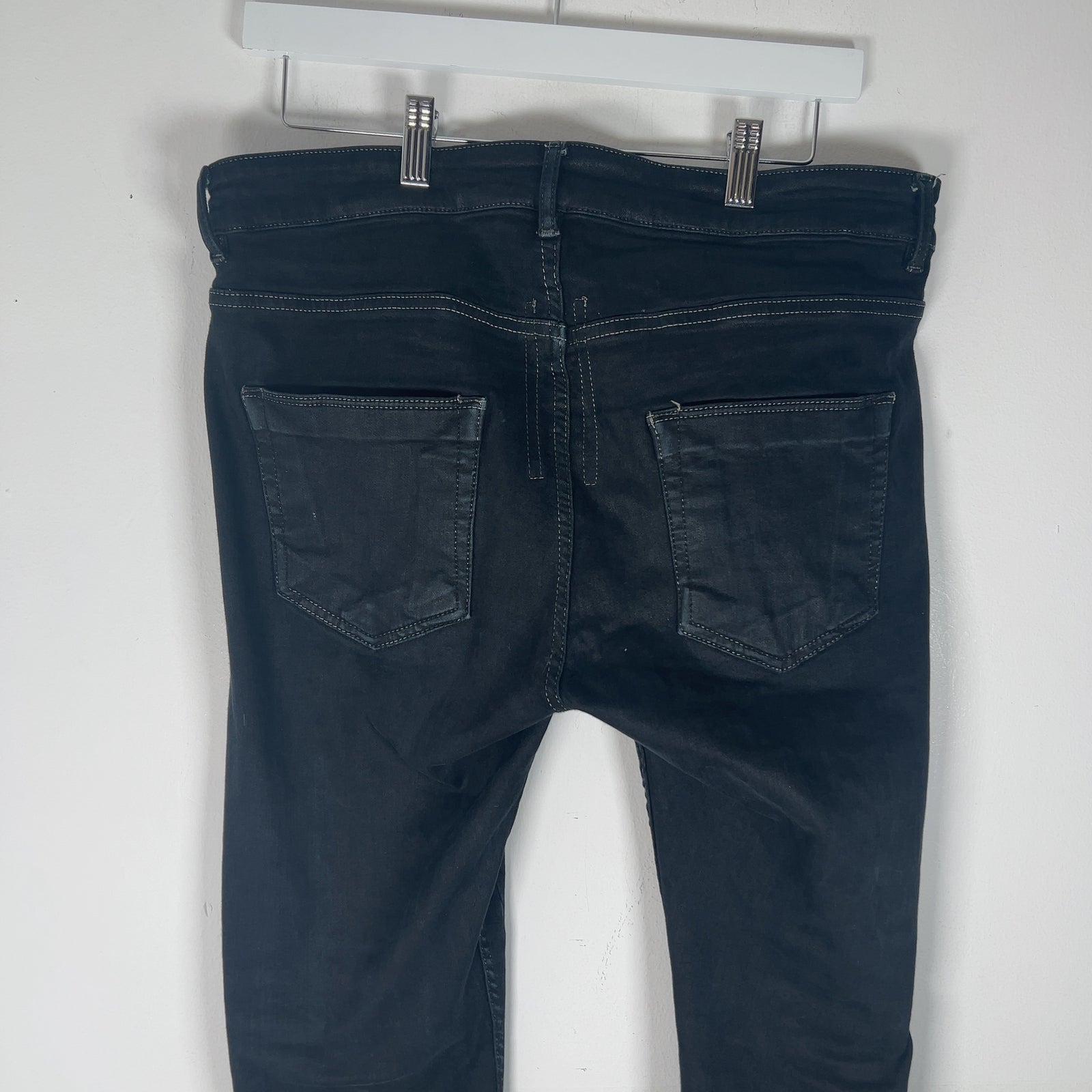 Rick Owens Waxed 'Detroit Cut' Denim Jeans