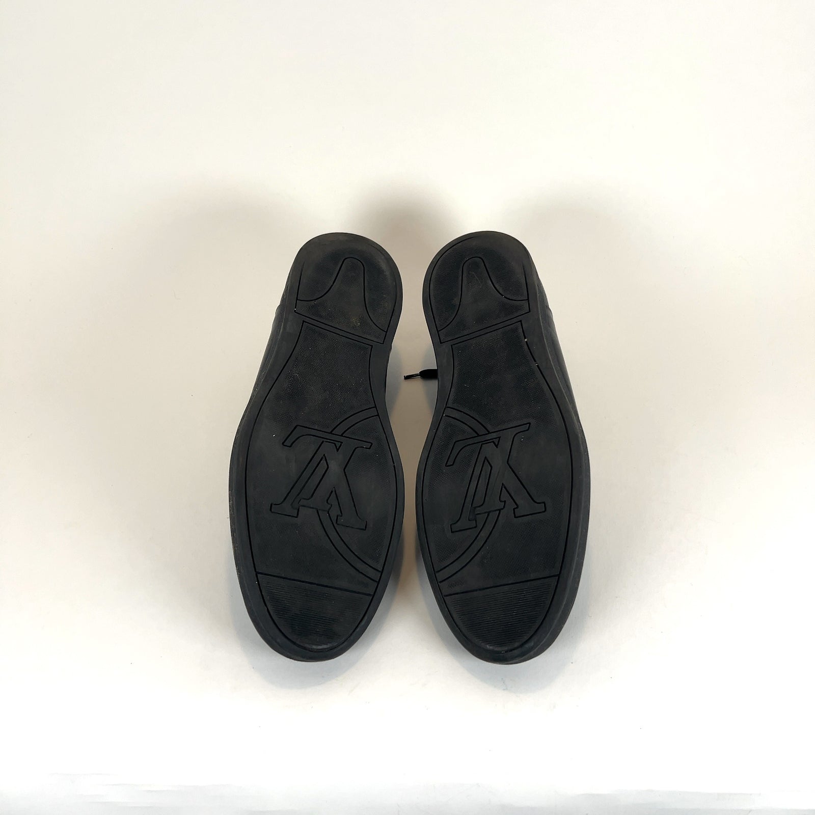 Louis Vuitton Luxemburg Black Leather Lowtop Sneakers
