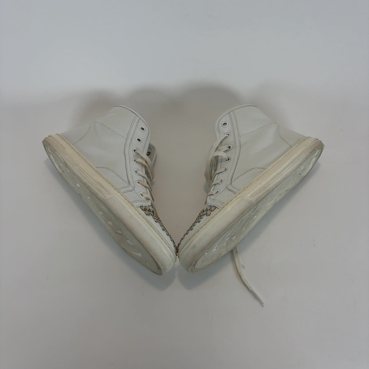 Gucci Studded White Hightop Sneakers