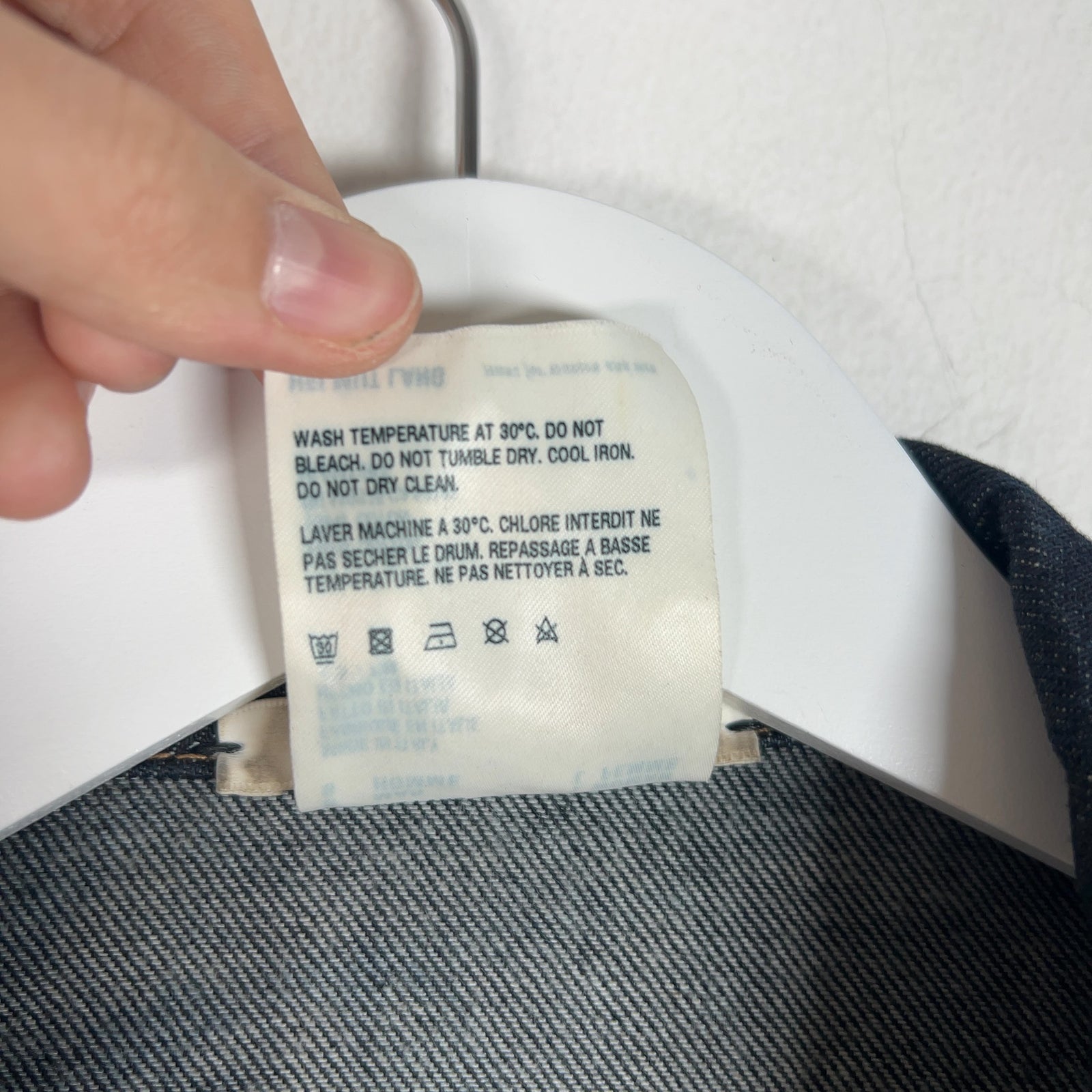 Helmut Lang Raw Denim 'Red Paint' Back Hit Jacket