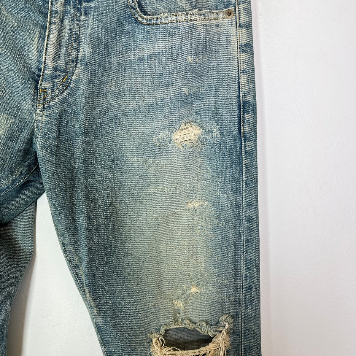 Saint Laurent FW14 D02 Crash Denim Jeans