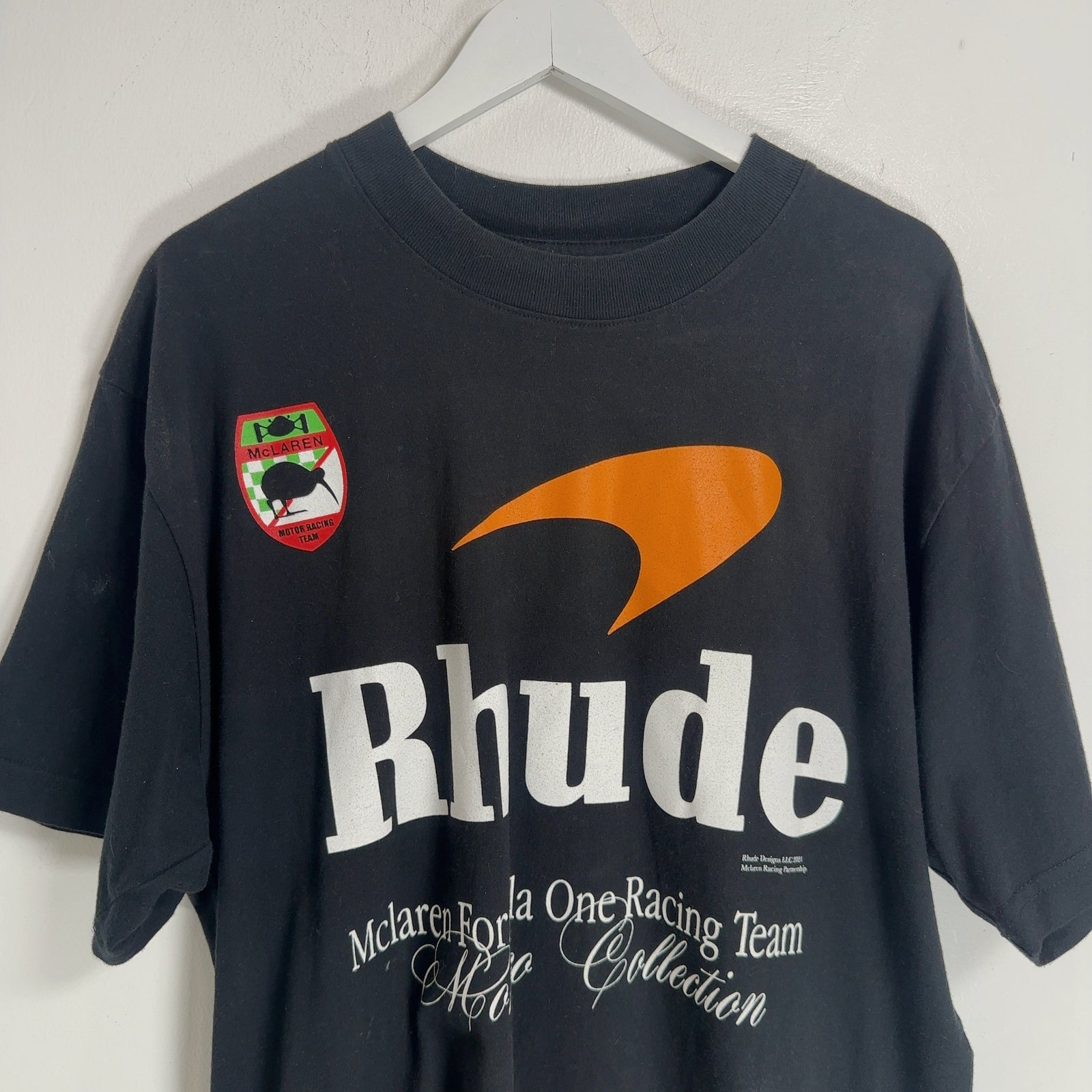 Rhude Black 'McLaren' Racing Graphic T-Shirt