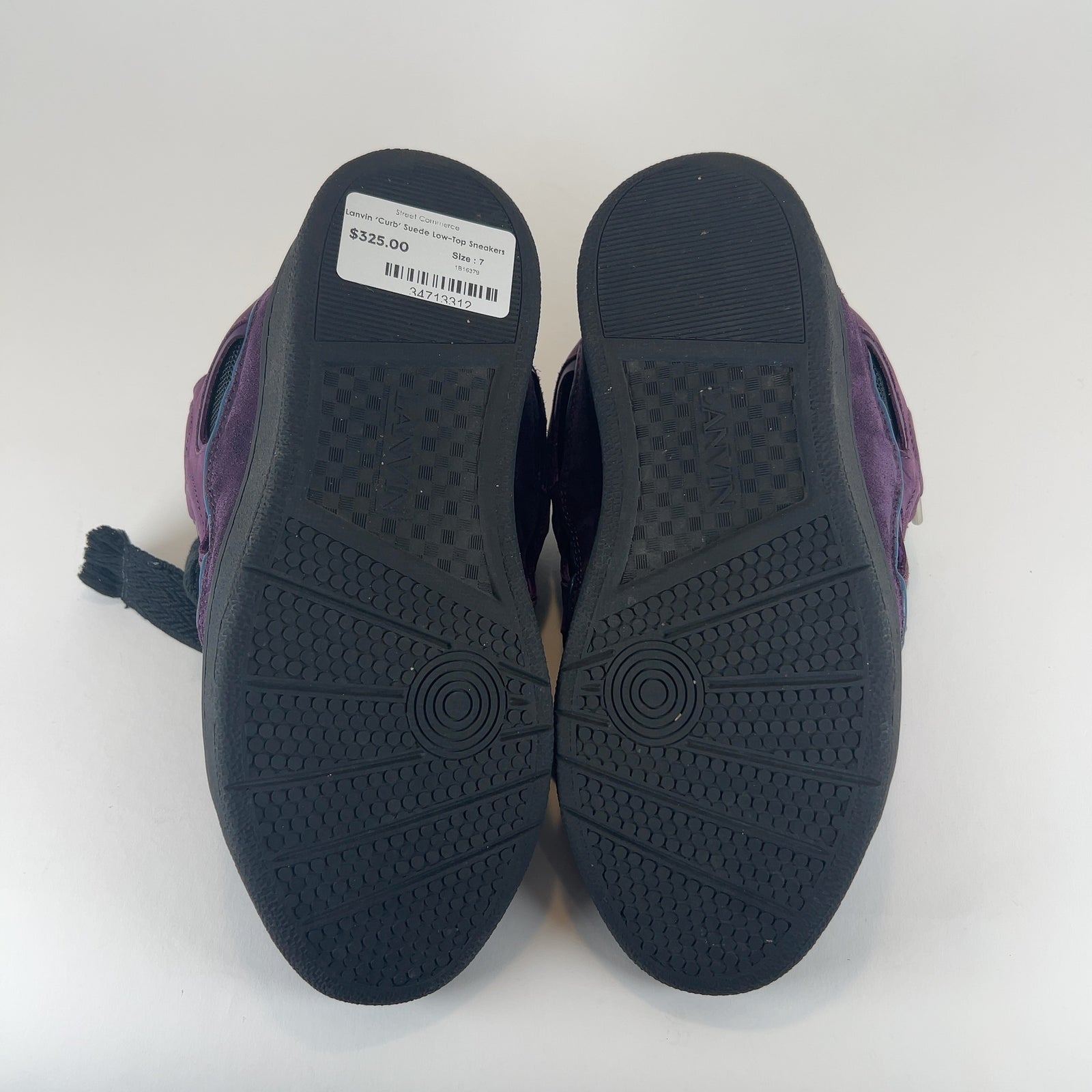 Lanvin 'Curb' Suede Low-Top Sneakers