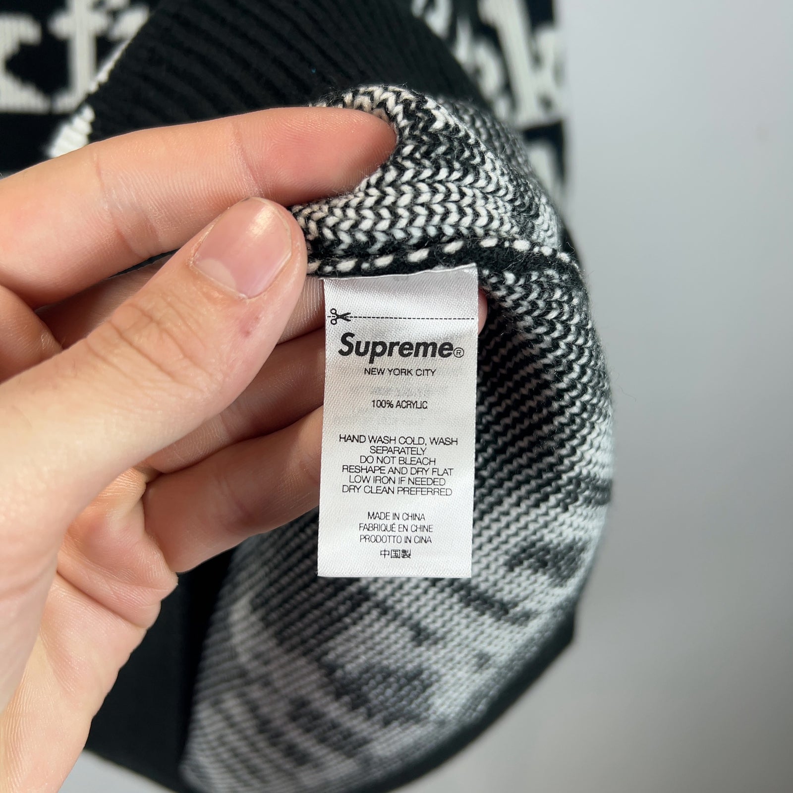 Supreme All Over 'Fuck' Knit Sweater