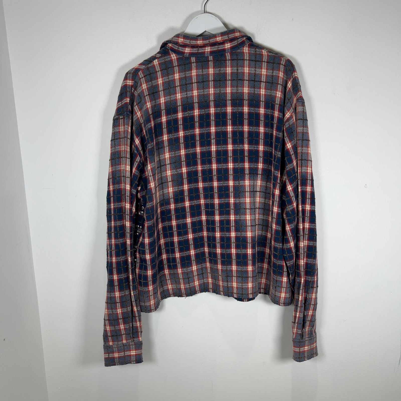 Vale Crystalized Button-Up Flannel Shirt