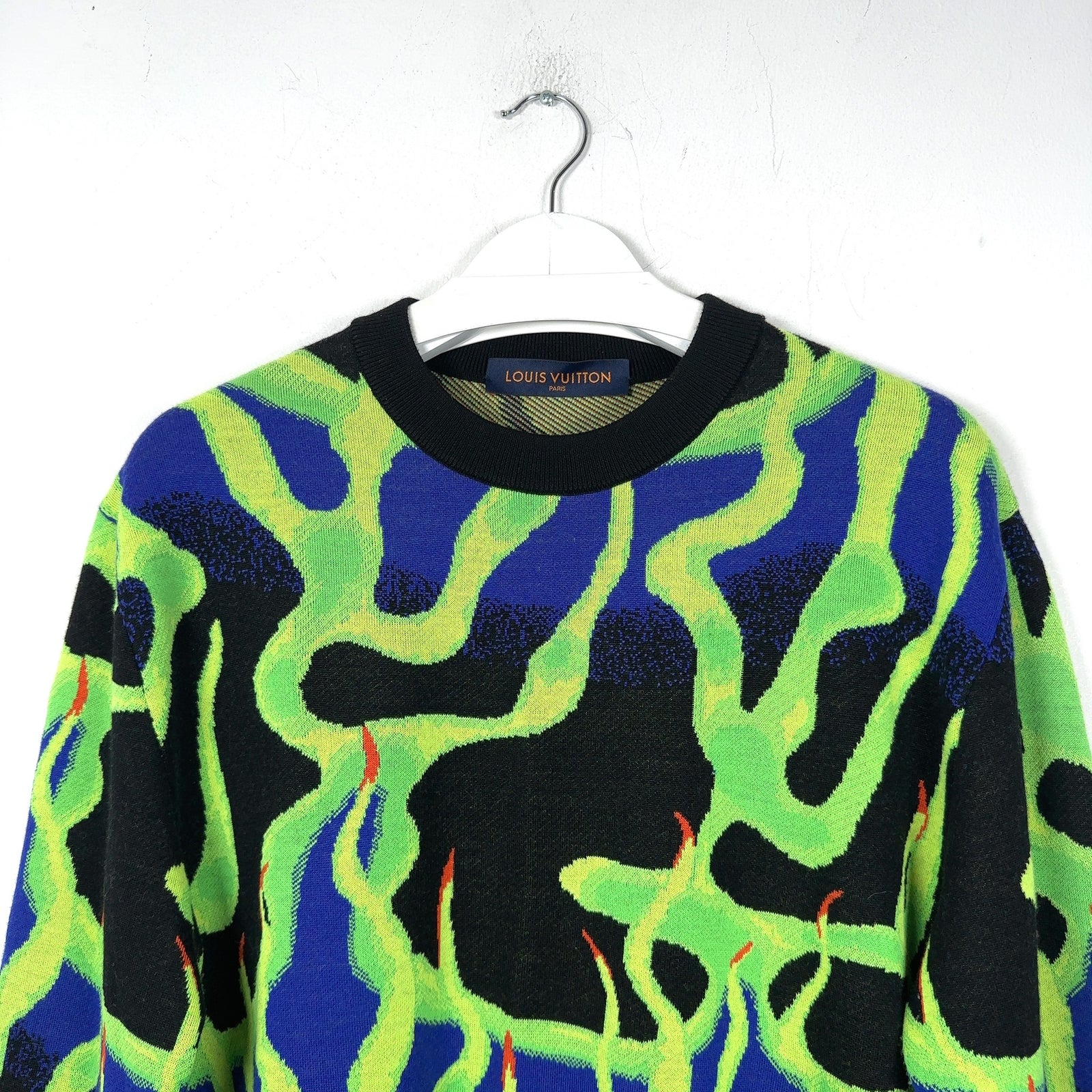 Louis Vuitton Intarisia Flame Jacquard Knit Sweater