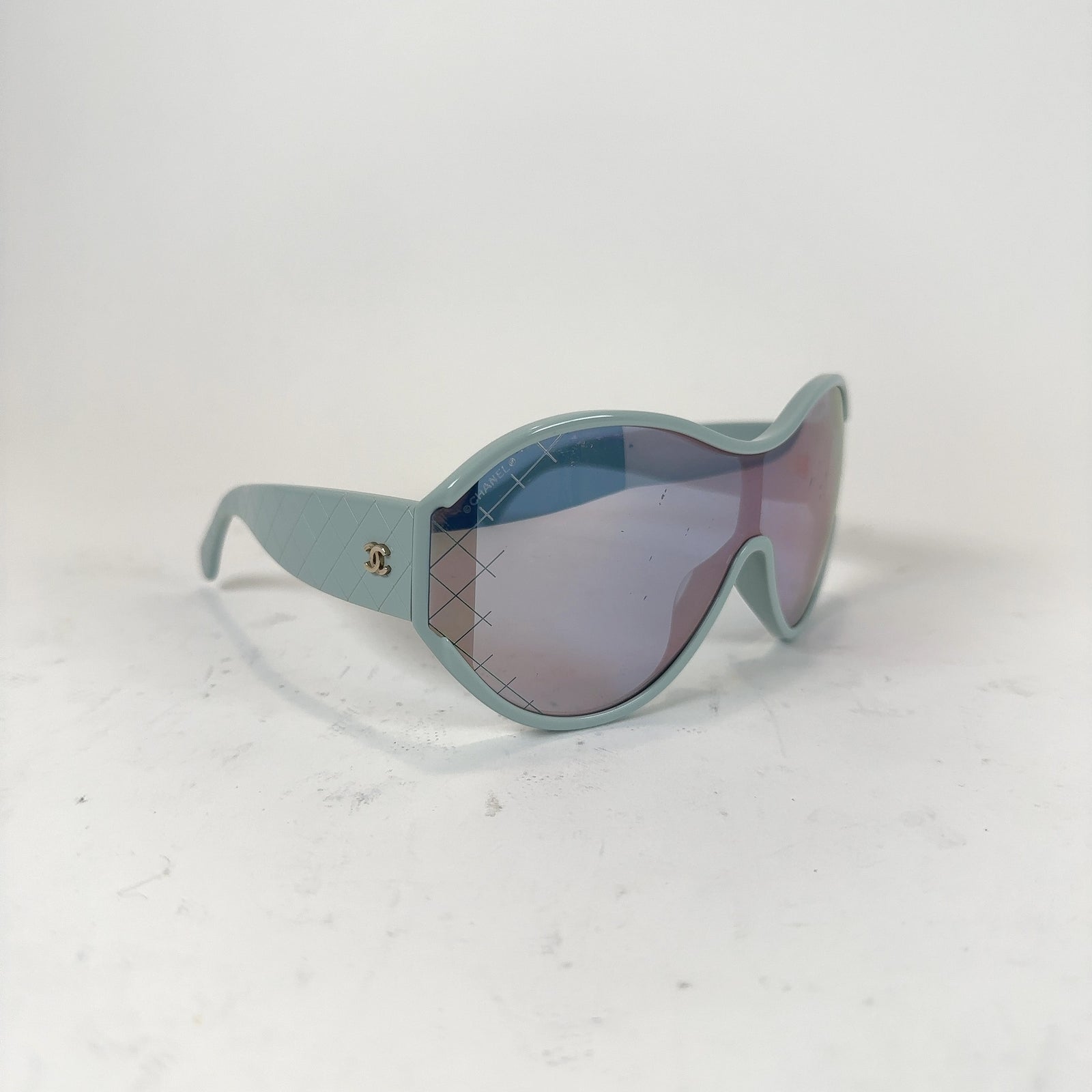 Chanel Reflective Round Shield Sunglasses