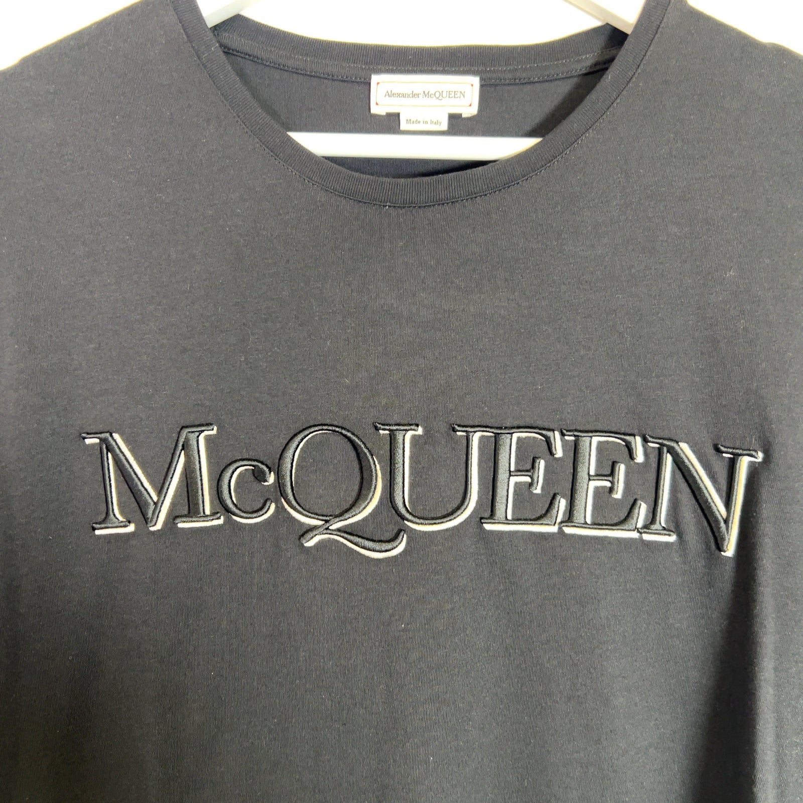 Alexander McQueen Embroidered Spell-Out Logo T-Shirt