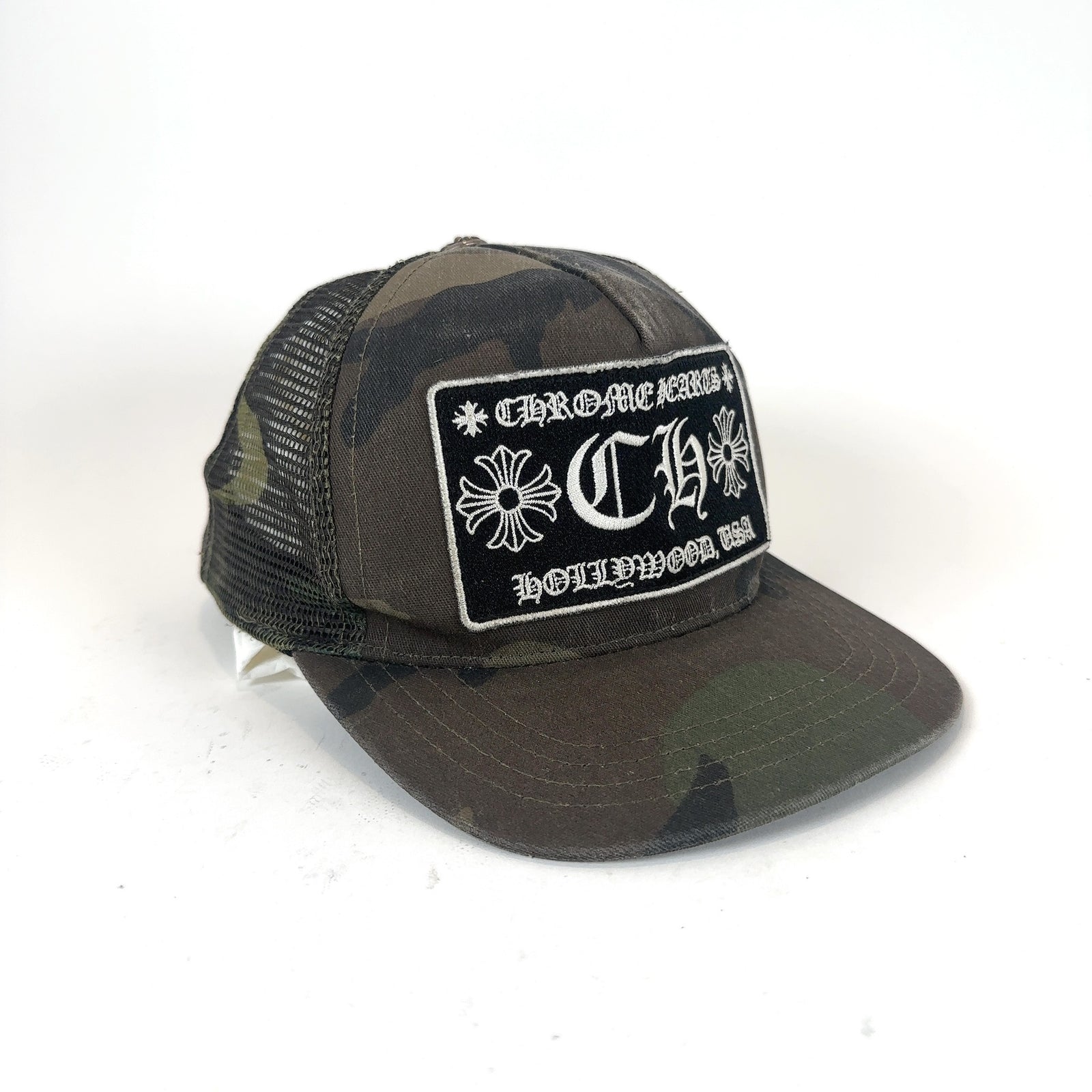 Chrome Hearts Camo 'CH' Trucker Hat