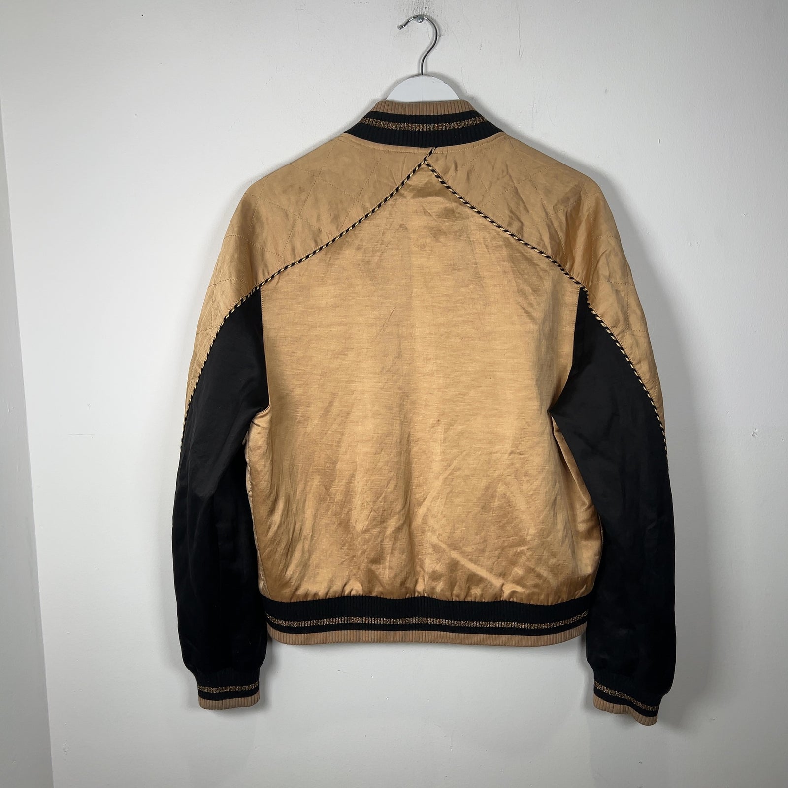 Saint Laurent Satin Diamond Quilted Teddy Jacket