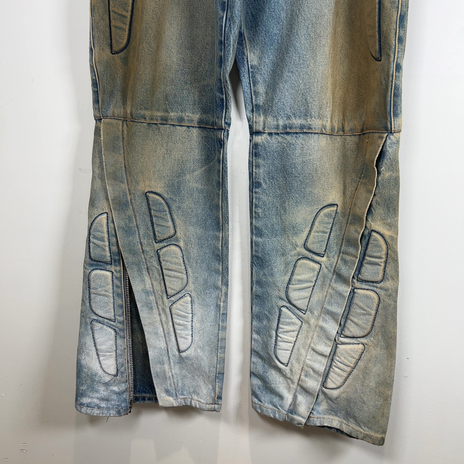 Satoshi Nakamoto Enduro Padded Distressed Lightwash Jeans