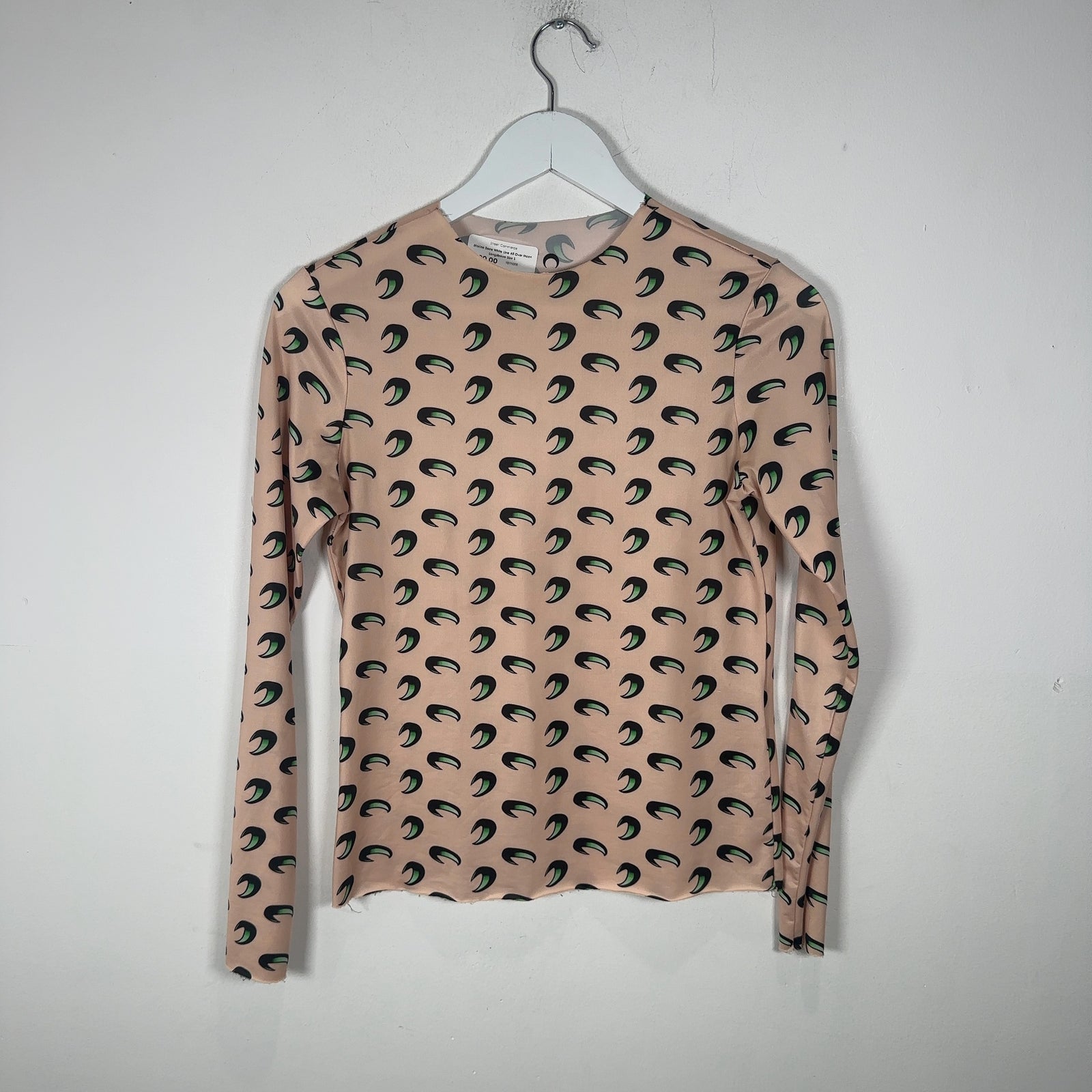 Marine Serre White Line All Over Moon Longsleeve Size S